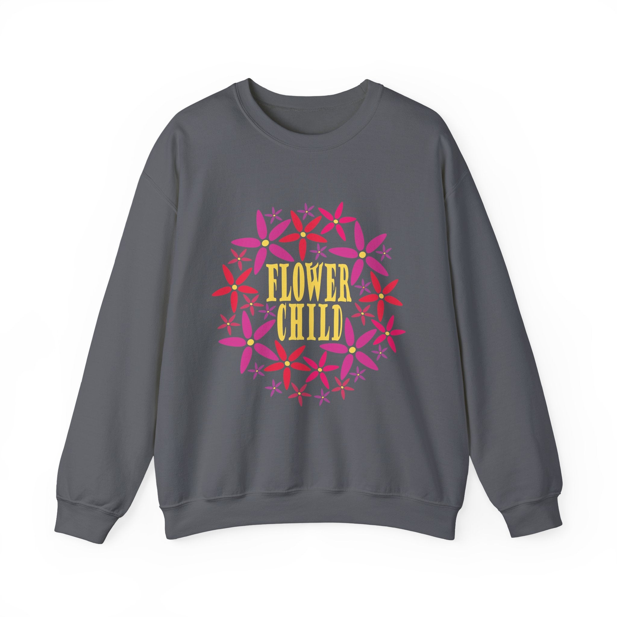 Flower Child Graphic Design Sweatshirt — Retro Floral Style