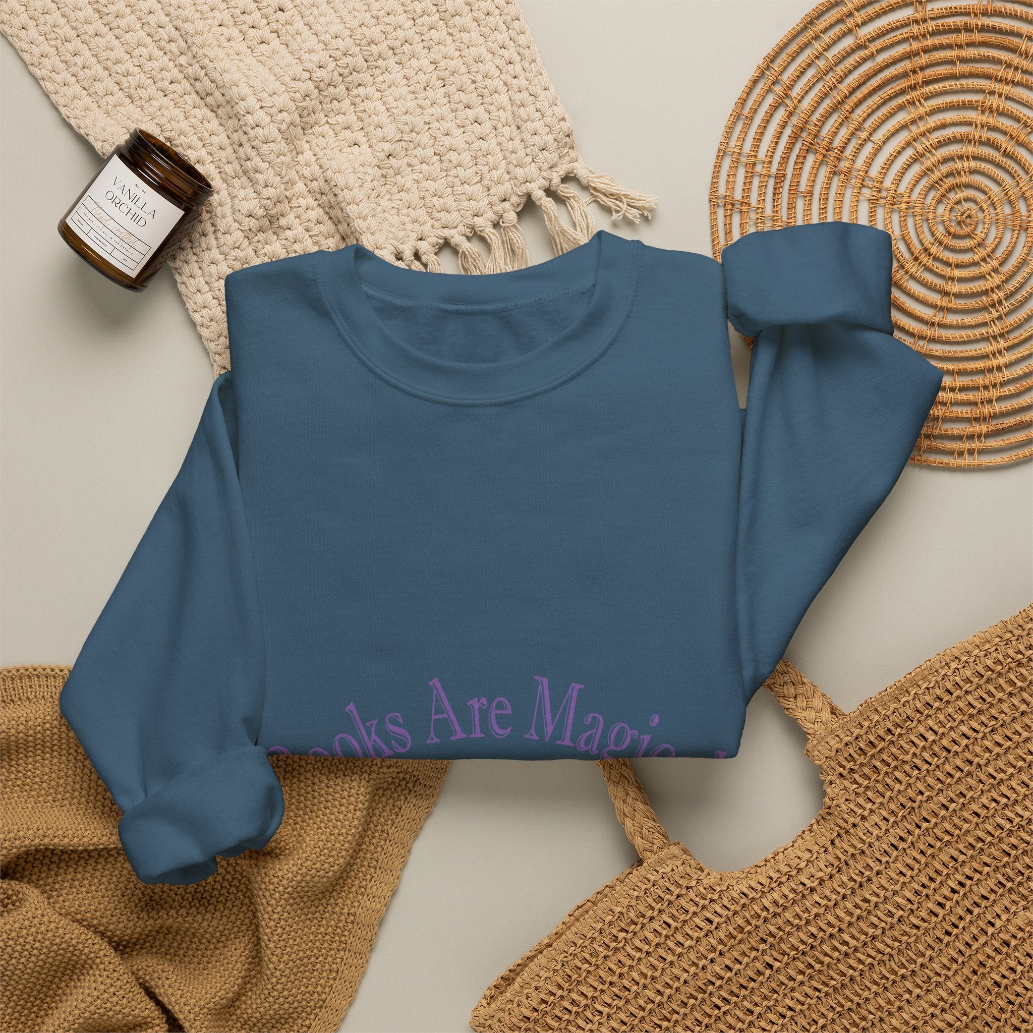Books Are Magical Graphic Design Sweatshirt — Open Book Design for Readers & Book Lovers