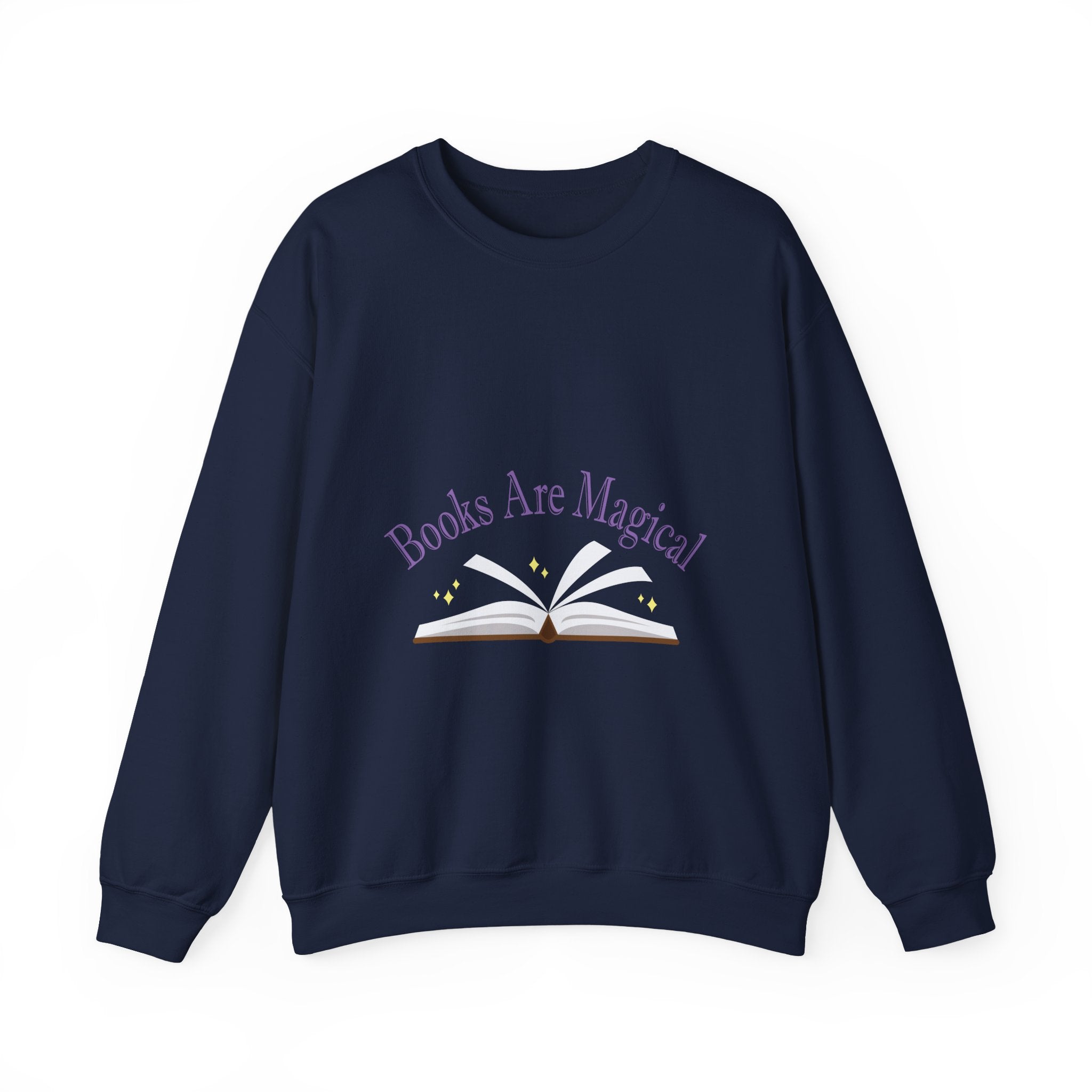 Books Are Magical Graphic Design Sweatshirt — Open Book Design for Readers & Book Lovers