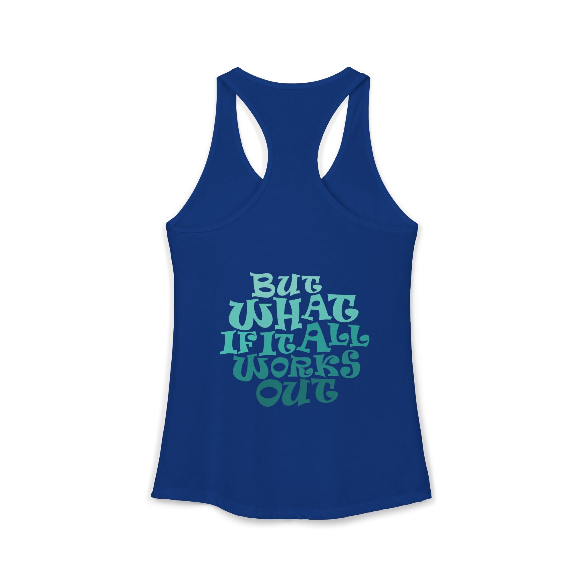 But What If It All Works Out Graphic Design Tank-Top – Funky Gradient Text