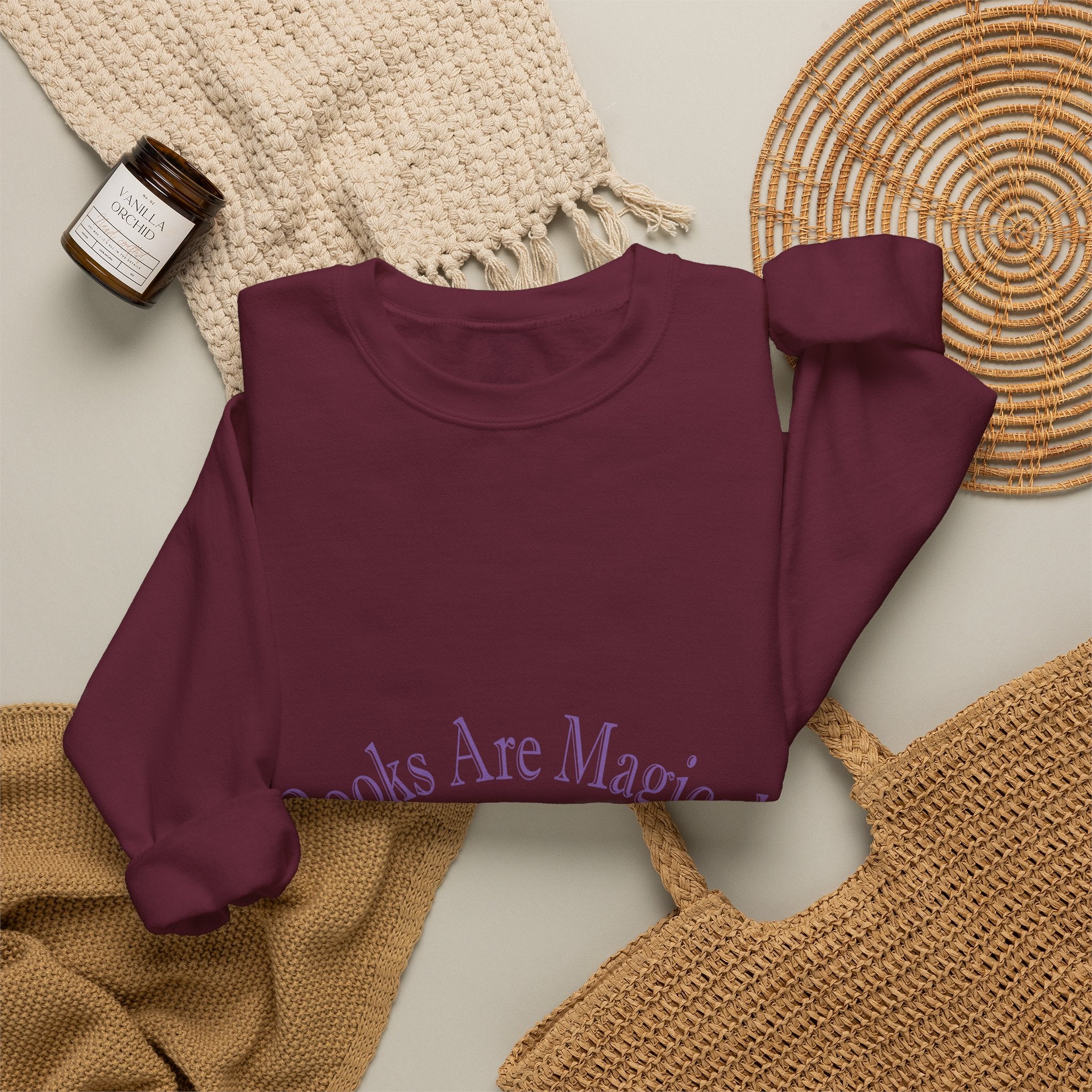 Books Are Magical Graphic Design Sweatshirt — Open Book Design for Readers & Book Lovers
