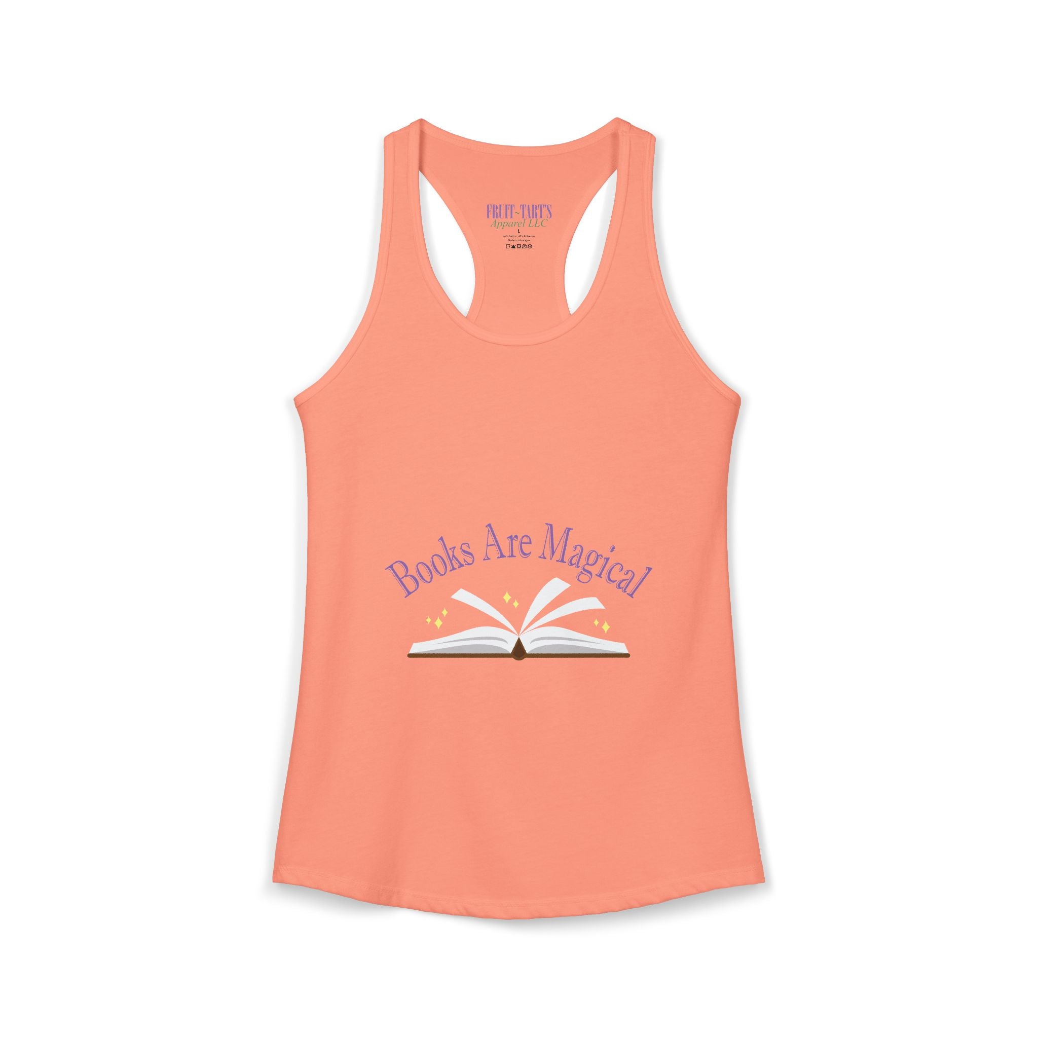 Books Are Magical Graphic Design Tank-Top — Open Book Design for Readers & Book Lovers