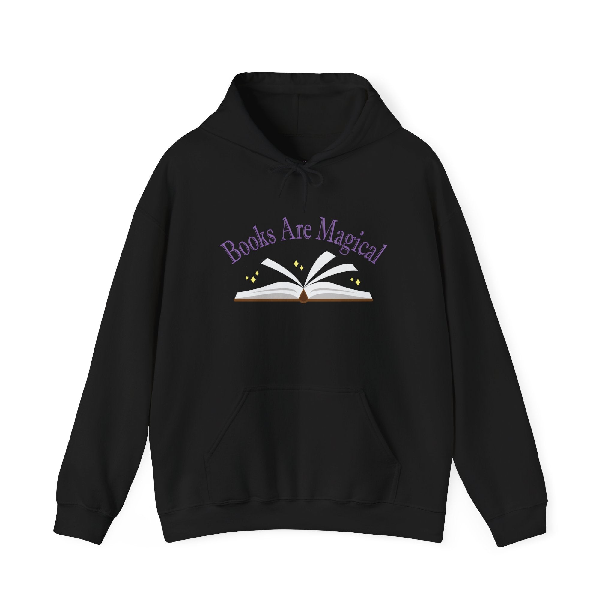 Books Are Magical Graphic Design Hoodie — Open Book Design for Readers & Book Lovers