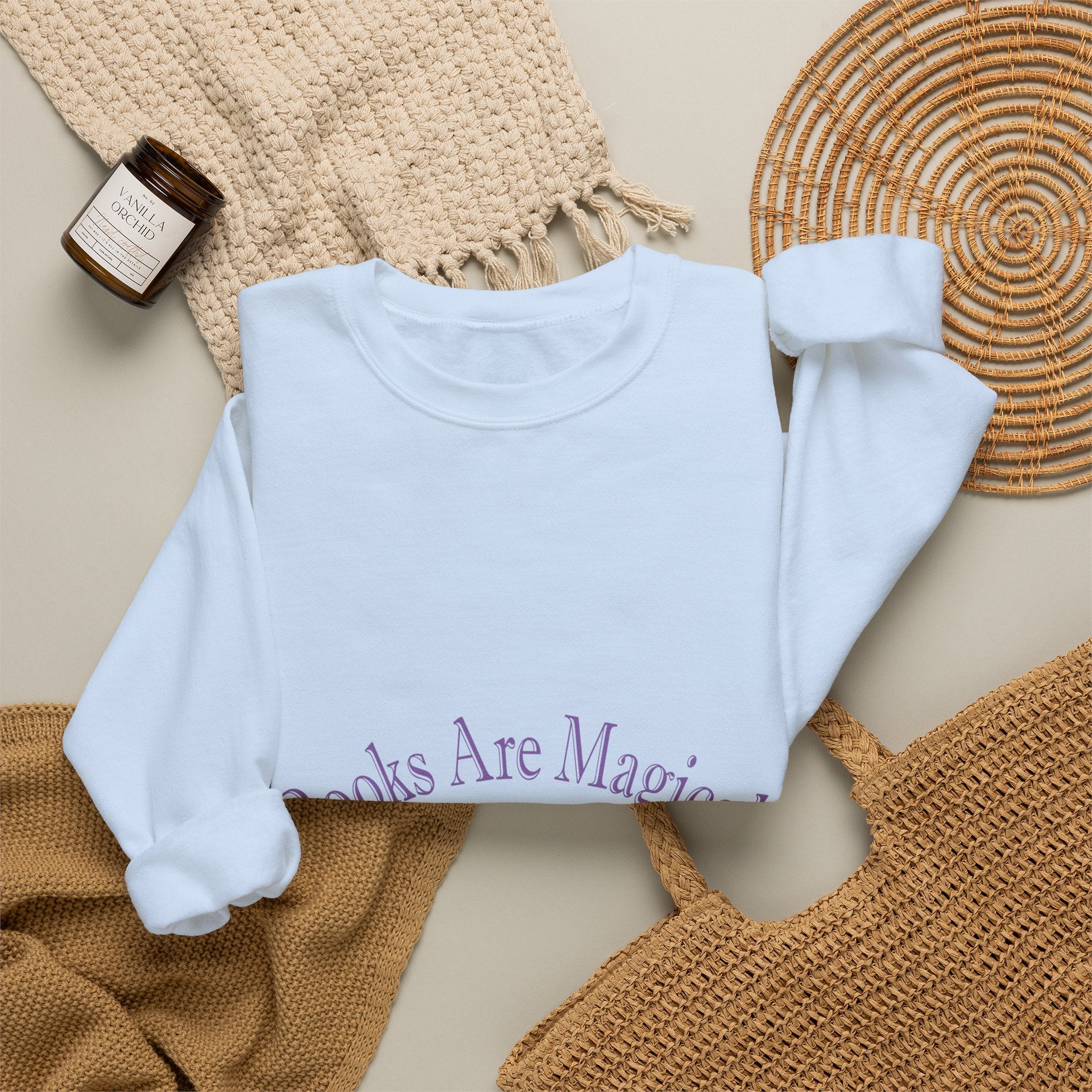 Books Are Magical Graphic Design Sweatshirt — Open Book Design for Readers & Book Lovers