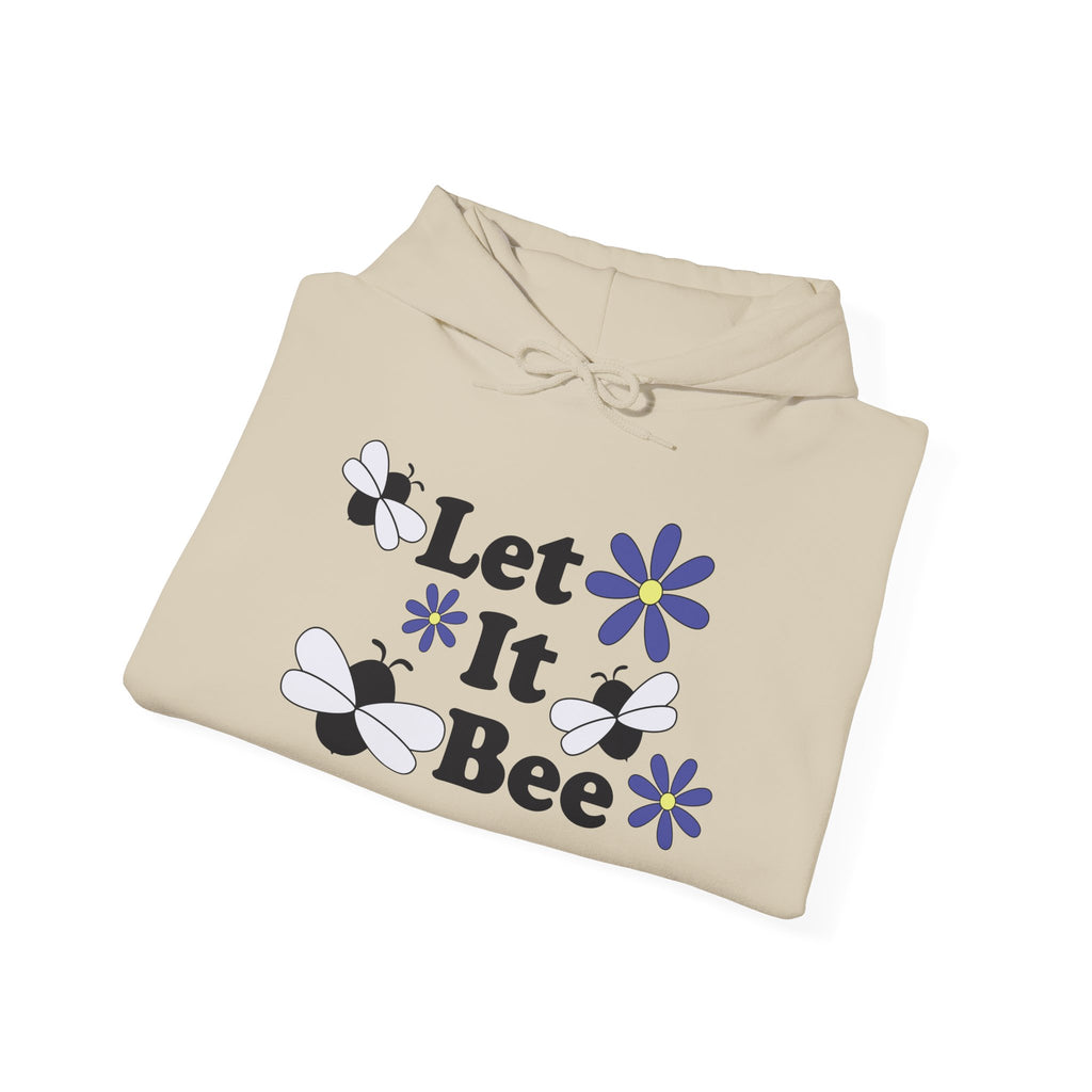 Let It Bee Graphic Design Hoodie – Cute Bees & Flowers