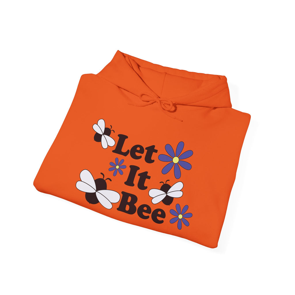 Let It Bee Graphic Design Hoodie – Cute Bees & Flowers