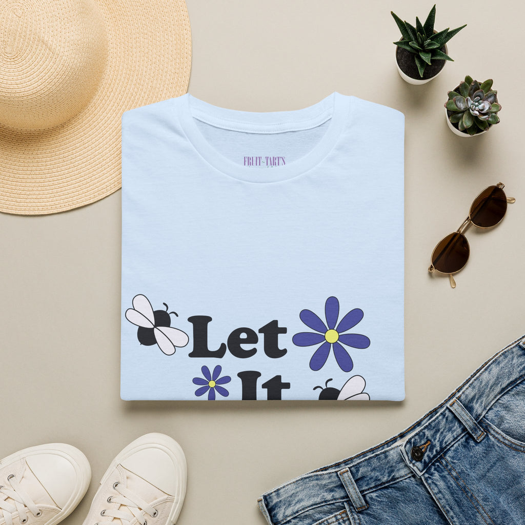 Let It Bee Graphic Design T-Shirt — Cute Bees & Flowers