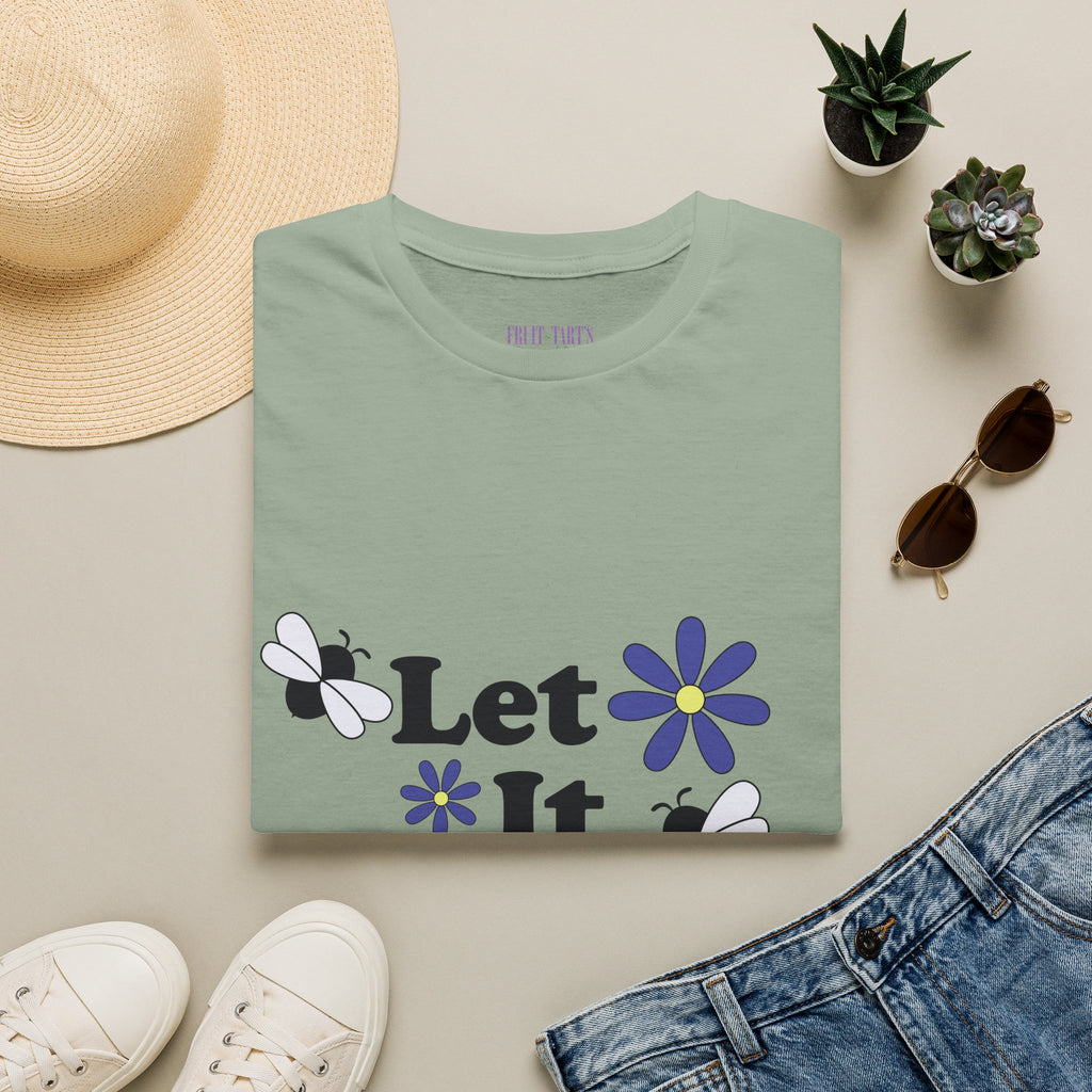 Let It Bee Graphic Design T-Shirt — Cute Bees & Flowers