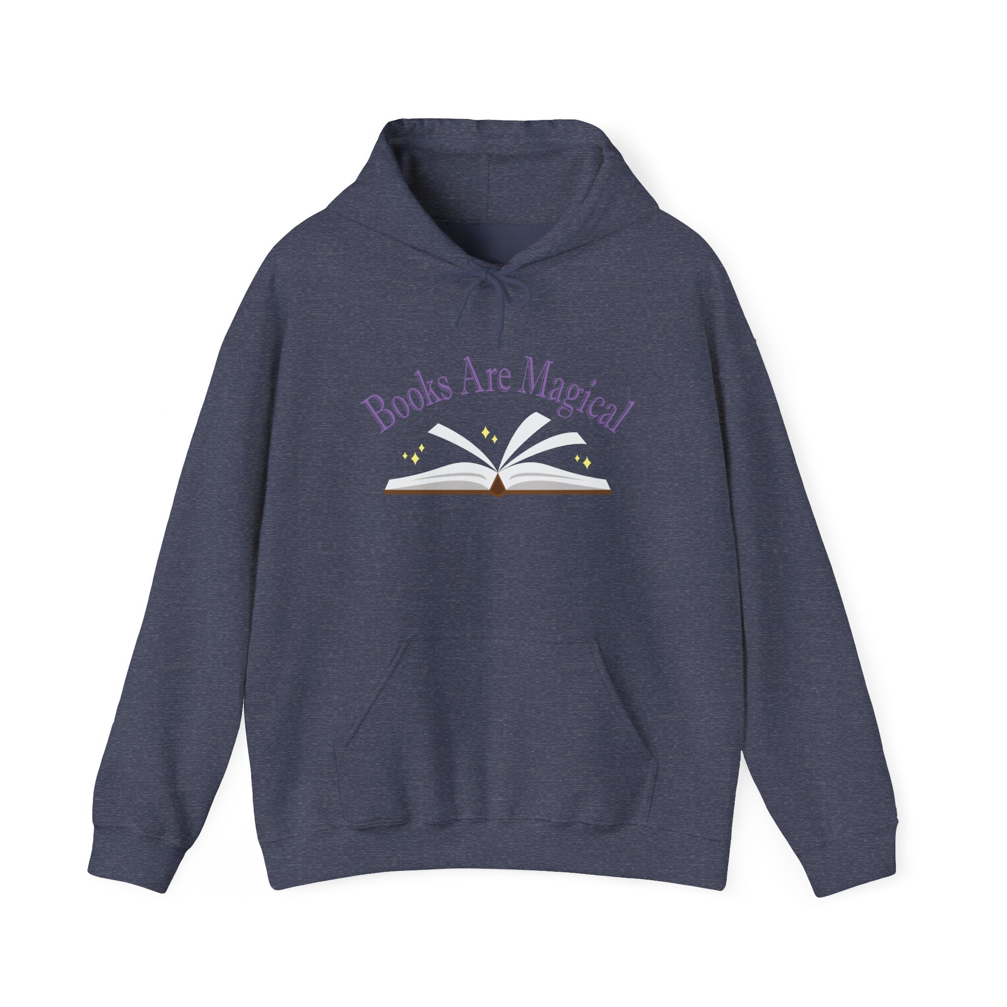 Books Are Magical Graphic Design Hoodie — Open Book Design for Readers & Book Lovers