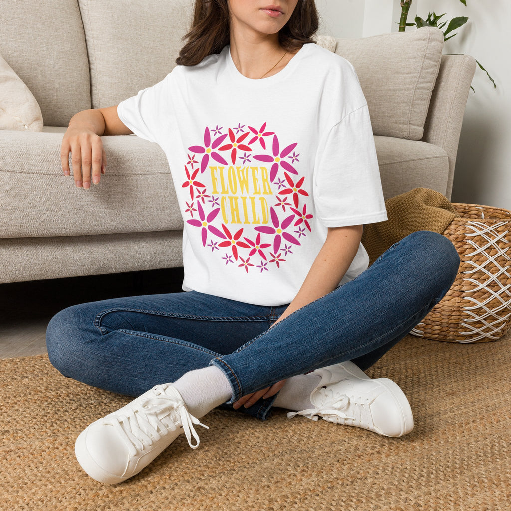 Flower Child Graphic Design T-Shirt — Retro Floral Style