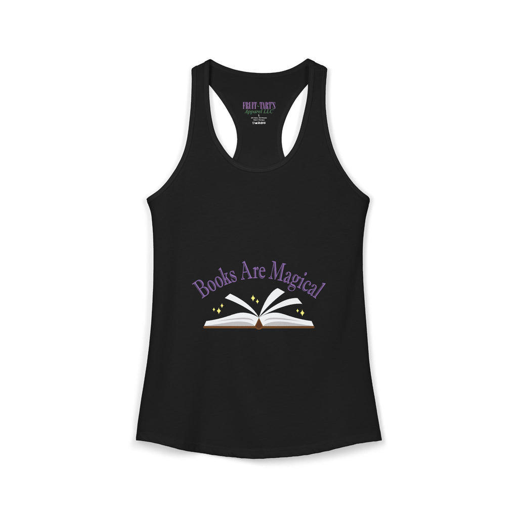 Books Are Magical Graphic Design Tank-Top — Open Book Design for Readers & Book Lovers