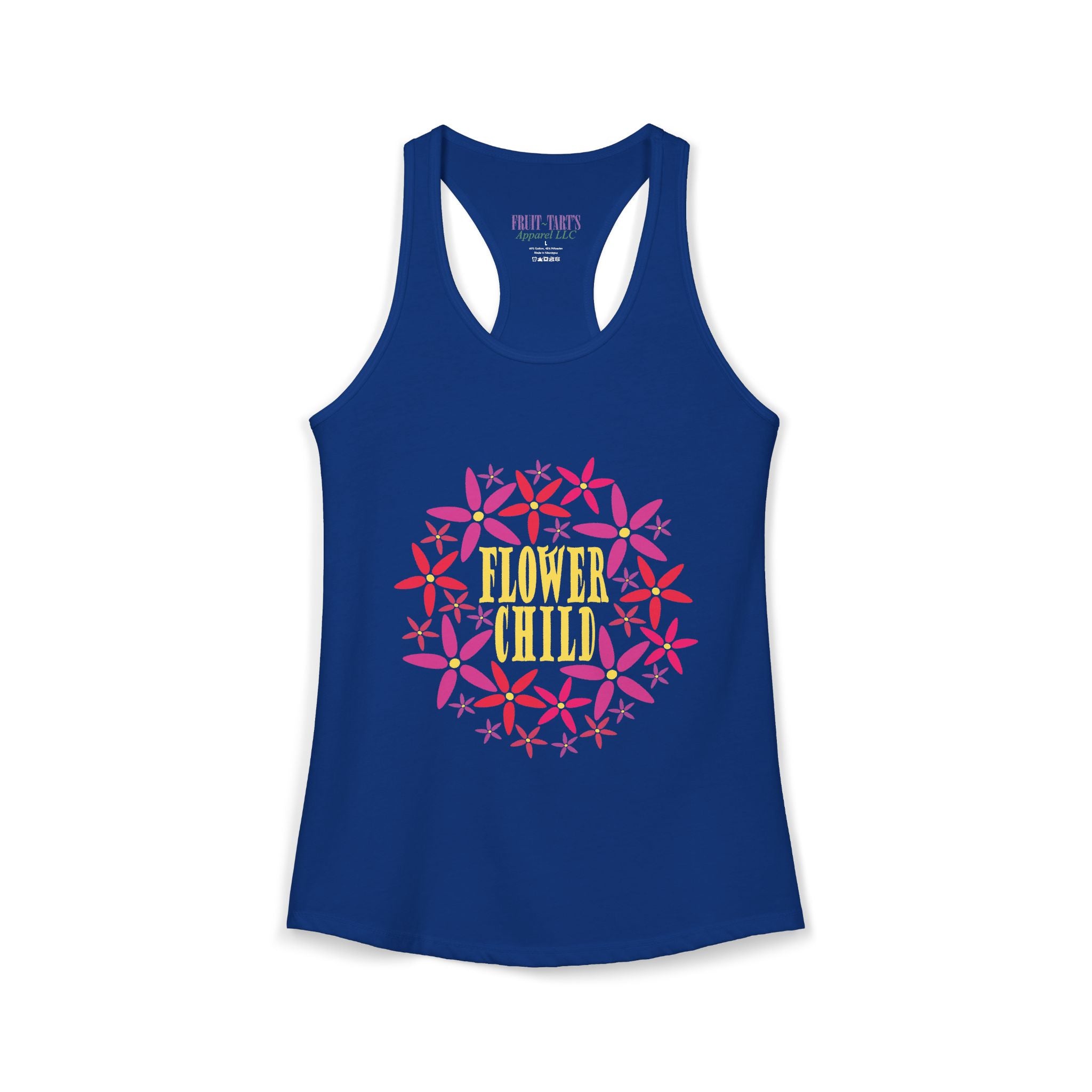 Flower Child Graphic Design Tank-Top — Retro Floral Style