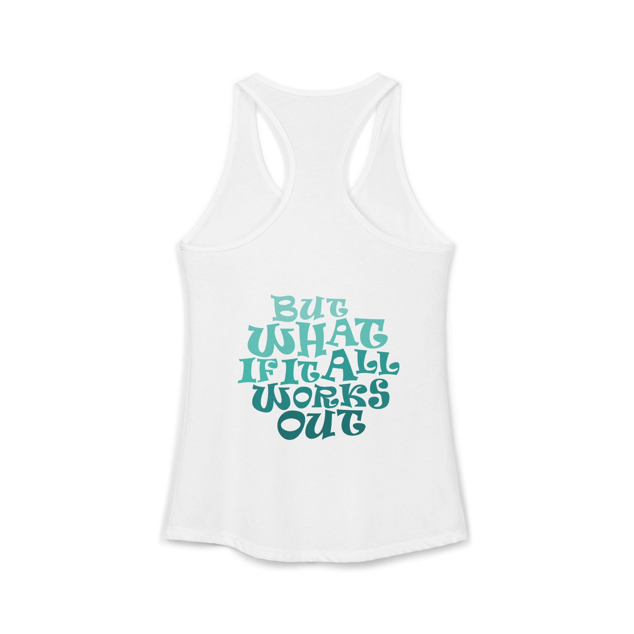 But What If It All Works Out Graphic Design Tank-Top – Funky Gradient Text