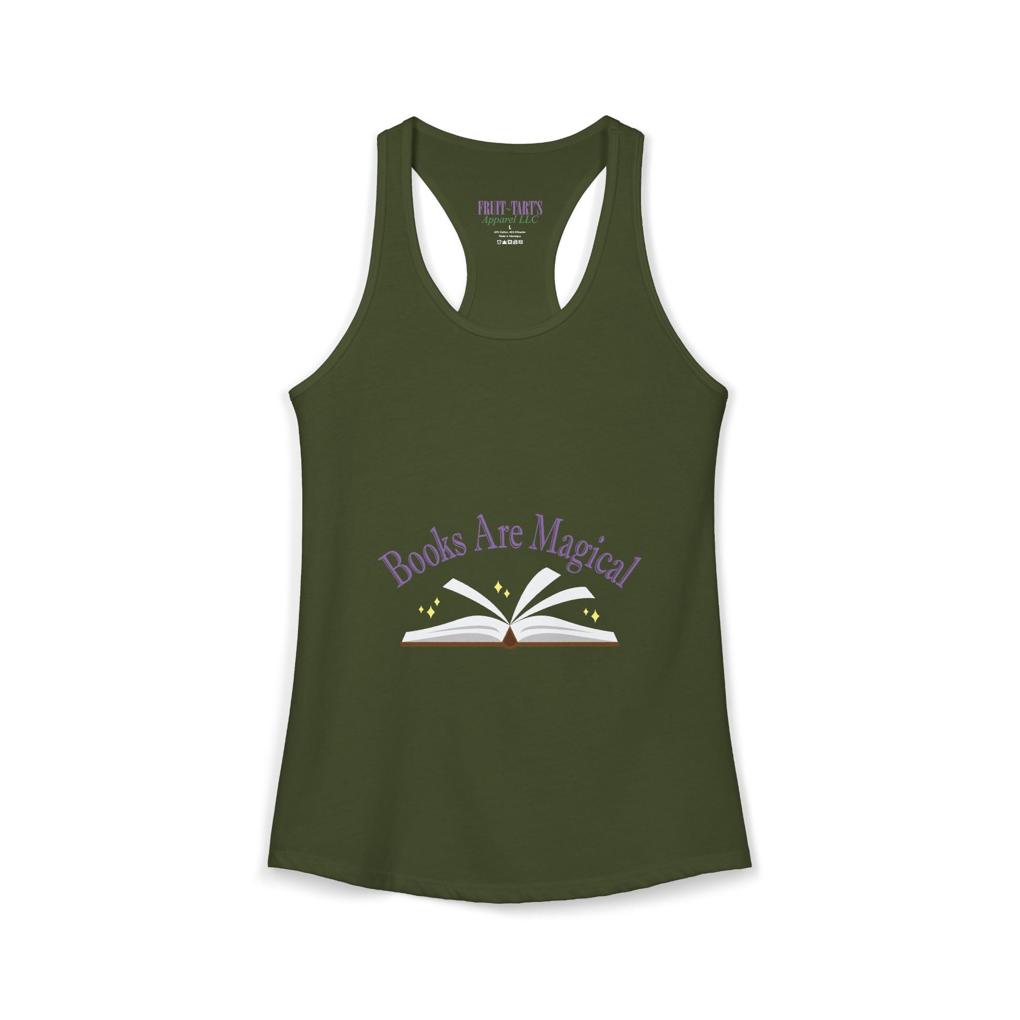Books Are Magical Graphic Design Tank-Top — Open Book Design for Readers & Book Lovers