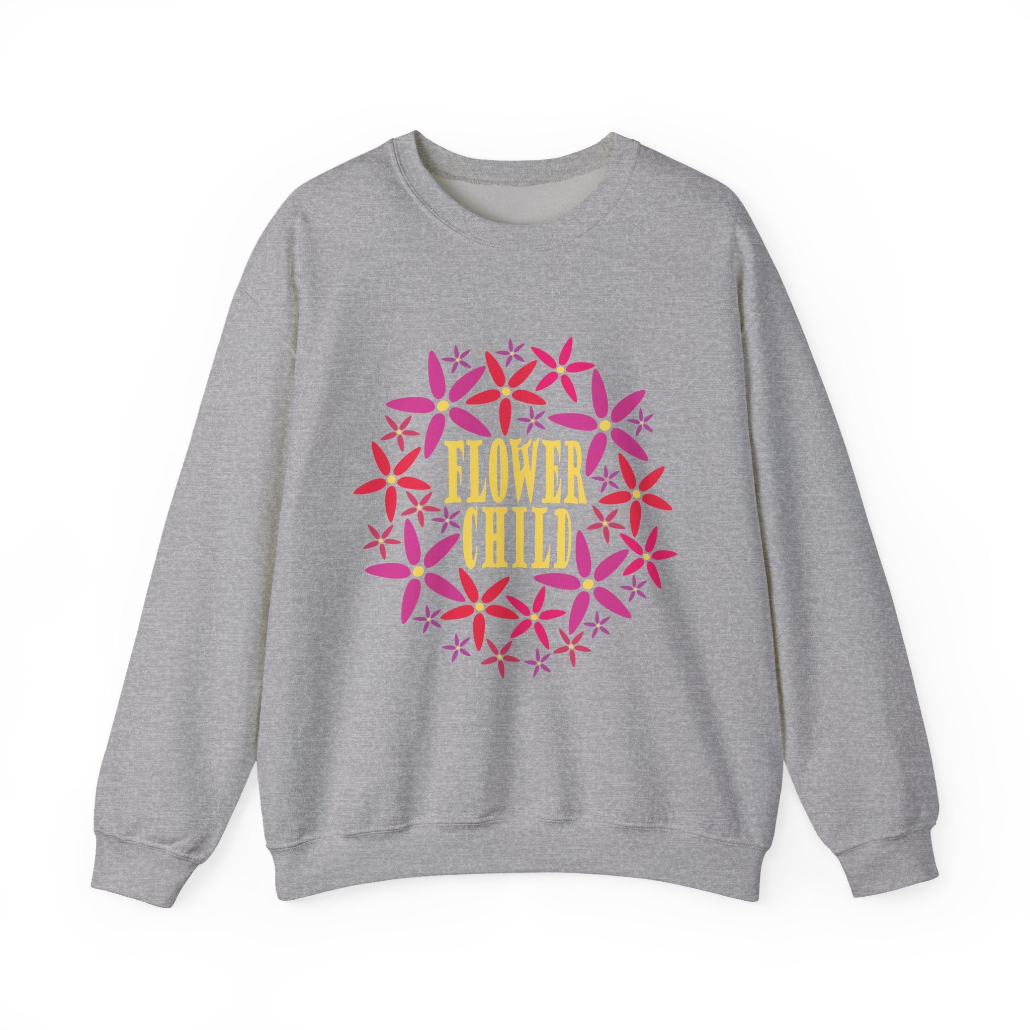 Flower Child Graphic Design Sweatshirt — Retro Floral Style