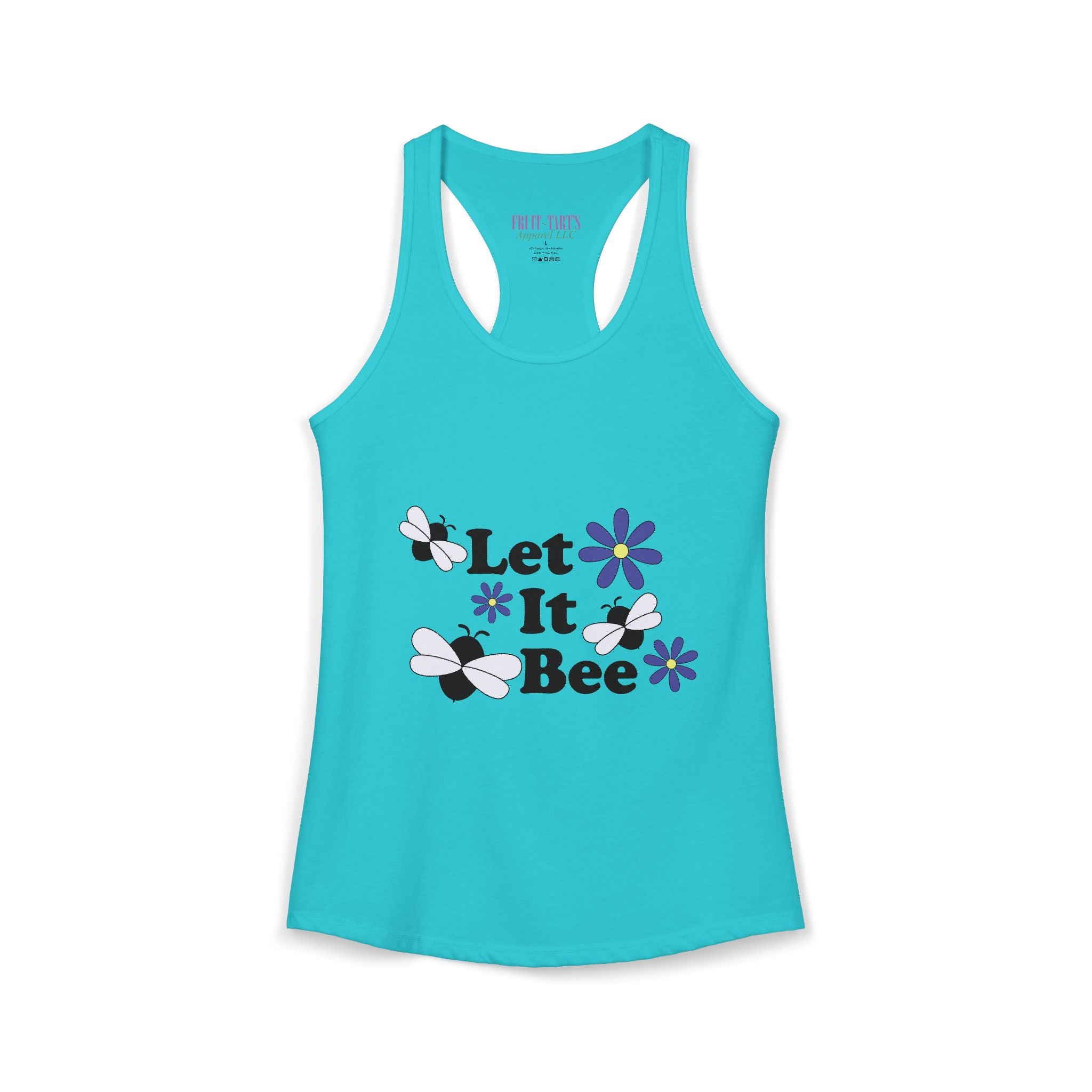 Let It Bee Graphic Design Tank-Top — Cute Bees & Flowers