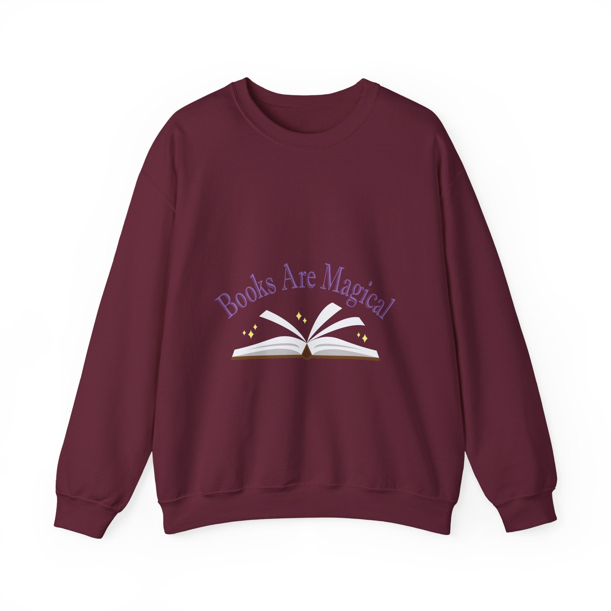 Books Are Magical Graphic Design Sweatshirt — Open Book Design for Readers & Book Lovers