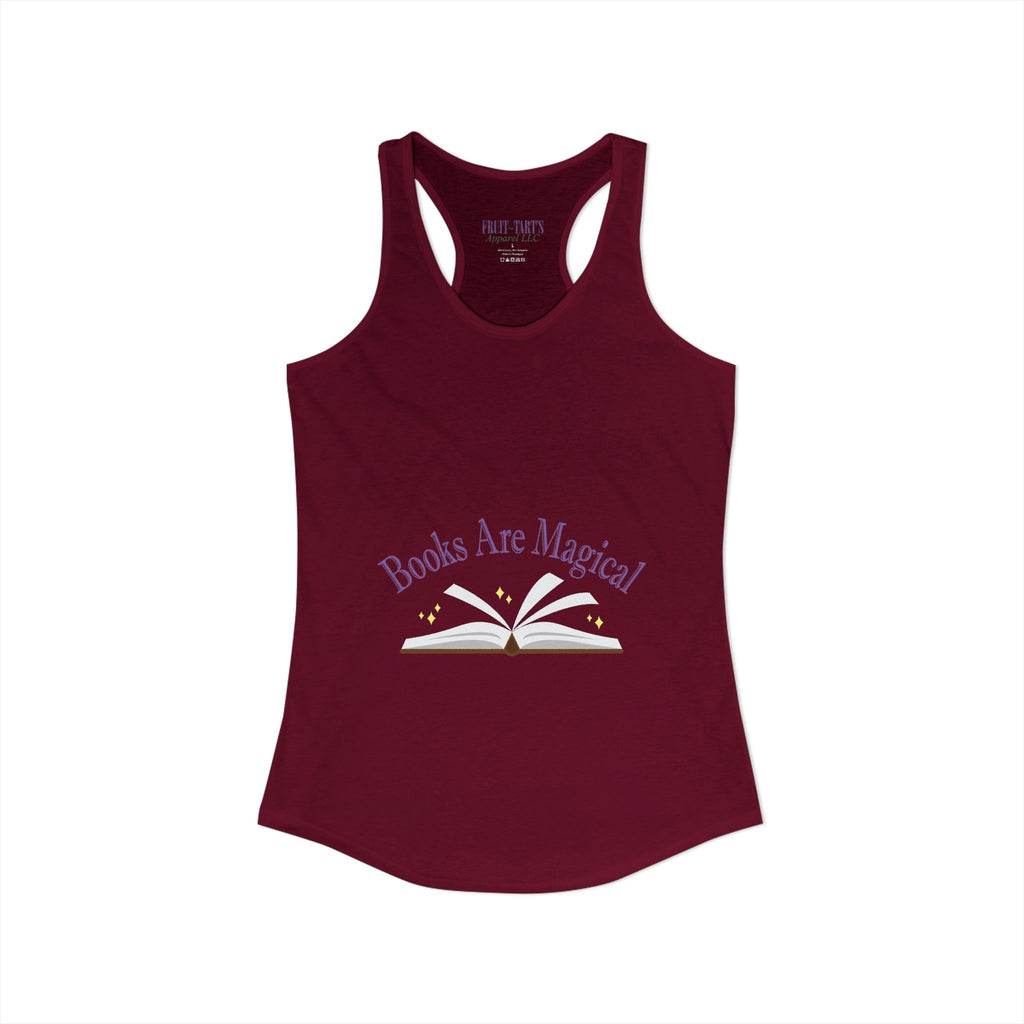 Books Are Magical Graphic Design Tank-Top — Open Book Design for Readers & Book Lovers