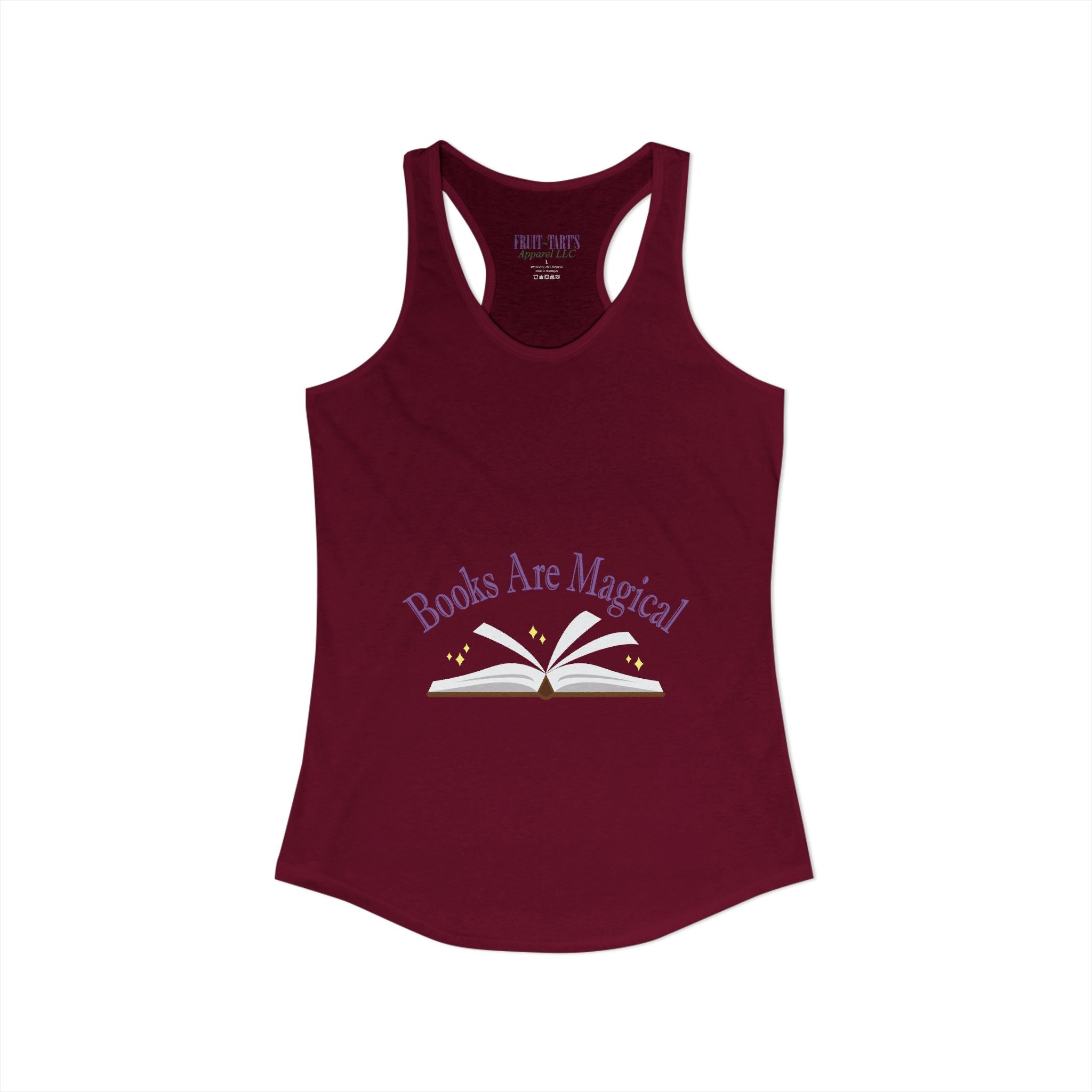 Books Are Magical Graphic Design Tank-Top — Open Book Design for Readers & Book Lovers