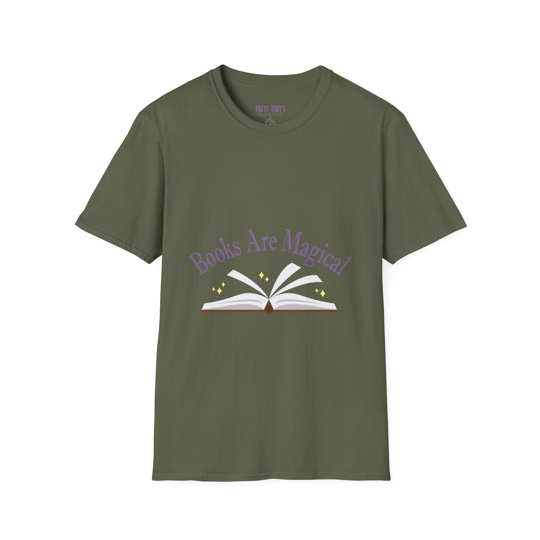 Books Are Magical Graphic Design T‑Shirt — Open Book Design for Readers & Book Lovers