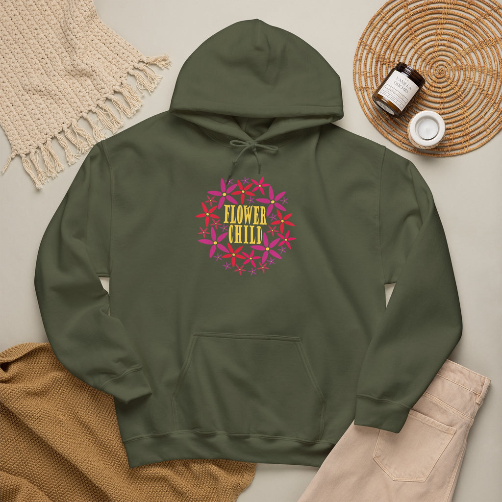 Flower Chil Graphic Design Hoodie — Retro Floral Style