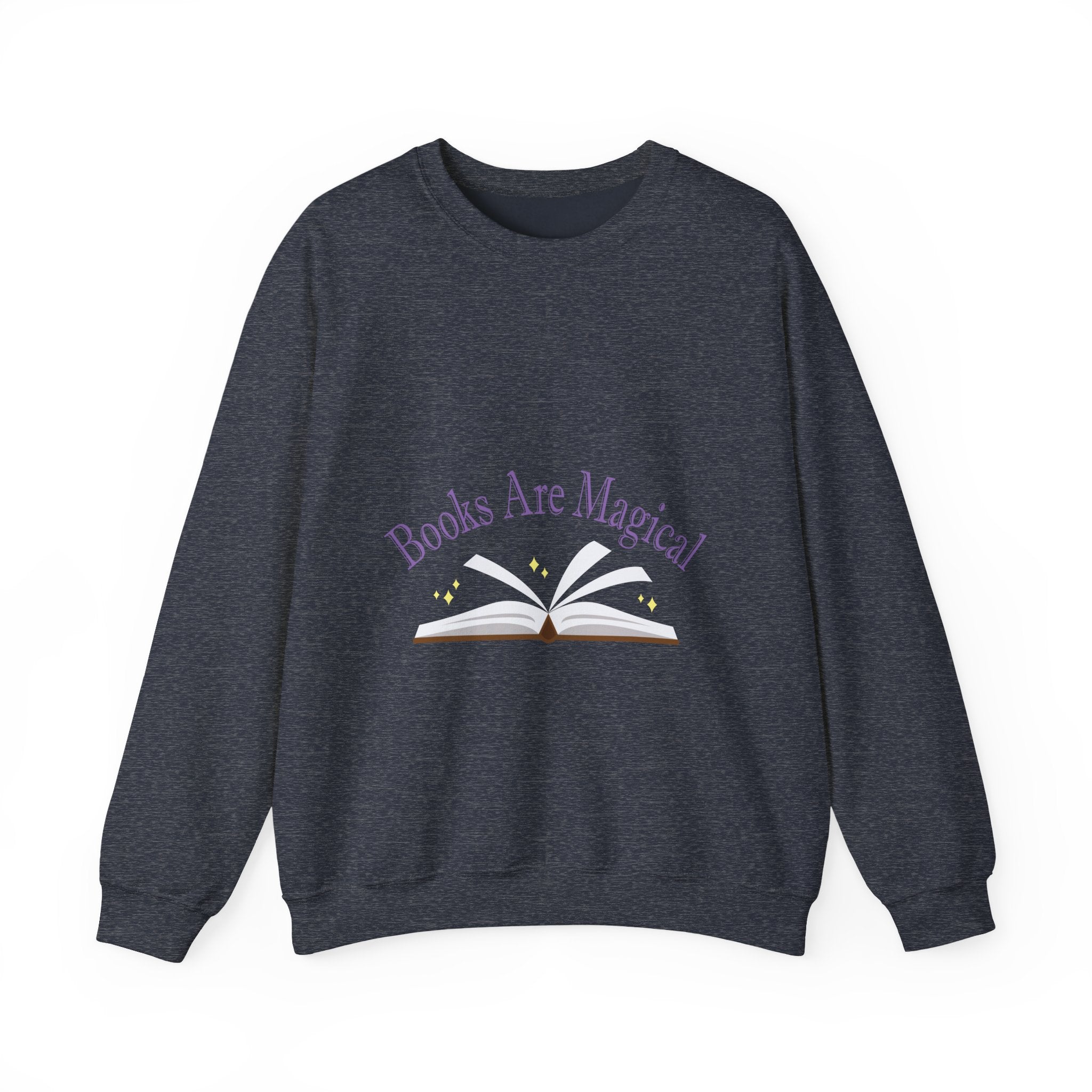 Books Are Magical Graphic Design Sweatshirt — Open Book Design for Readers & Book Lovers