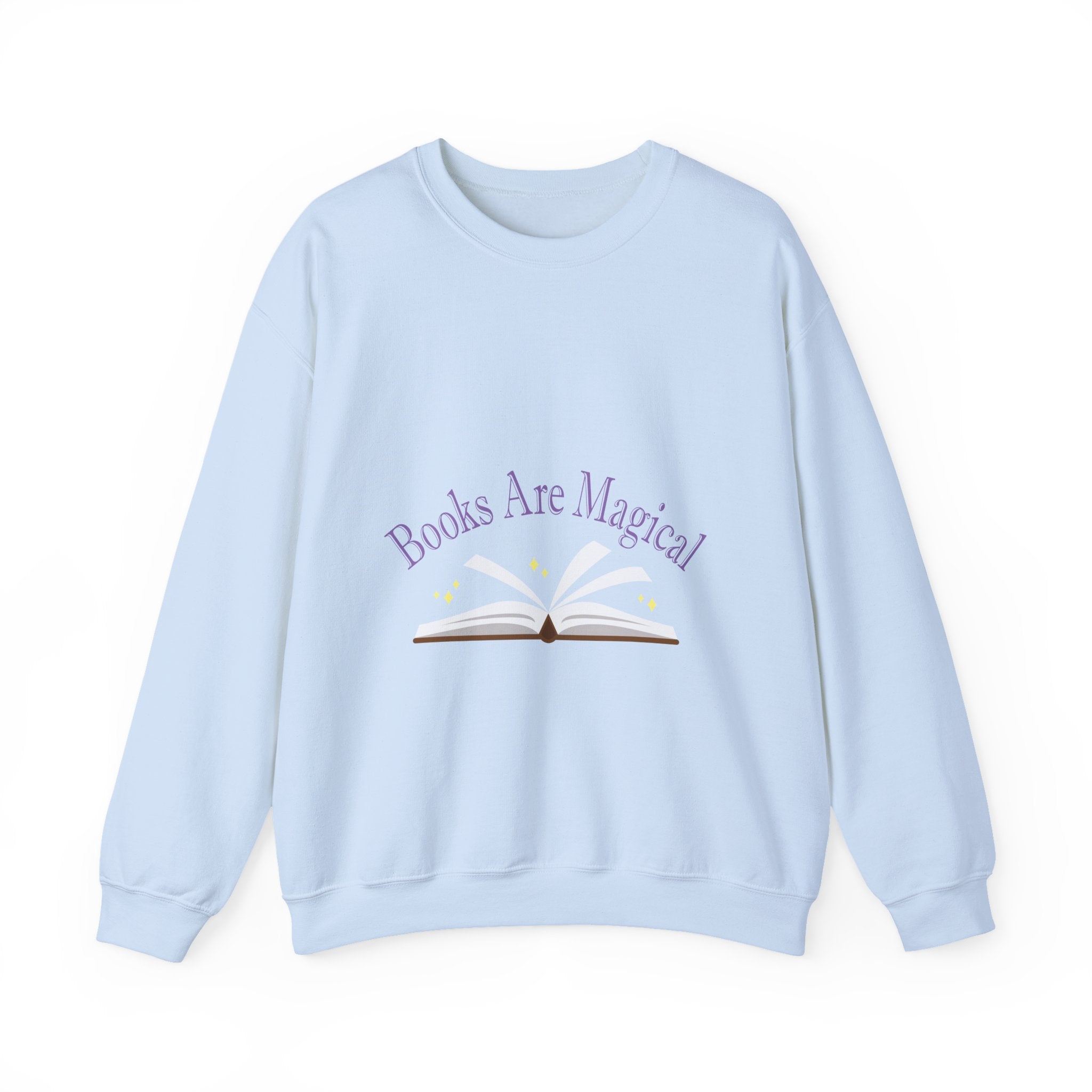 Books Are Magical Graphic Design Sweatshirt — Open Book Design for Readers & Book Lovers