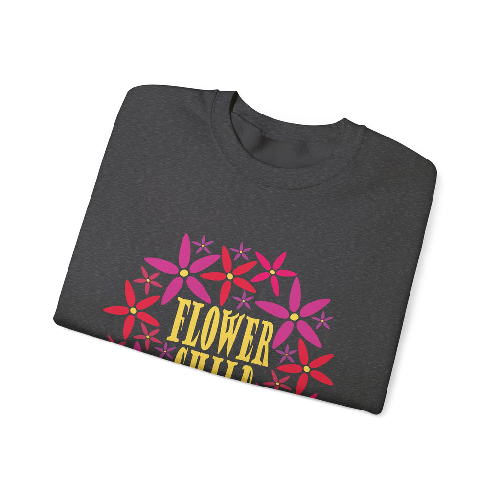 Flower Child Graphic Design Sweatshirt — Retro Floral Style