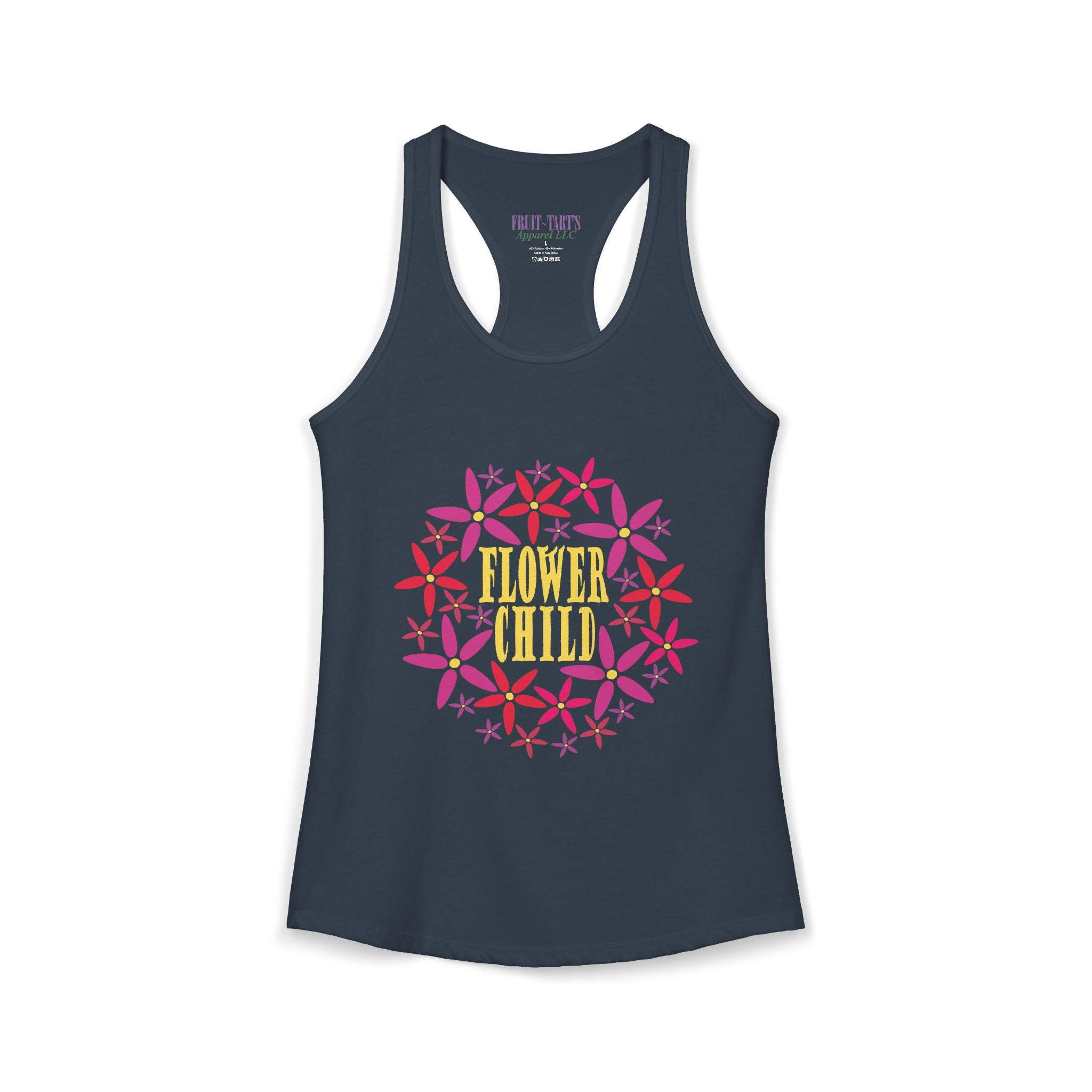 Flower Child Graphic Design Tank-Top — Retro Floral Style