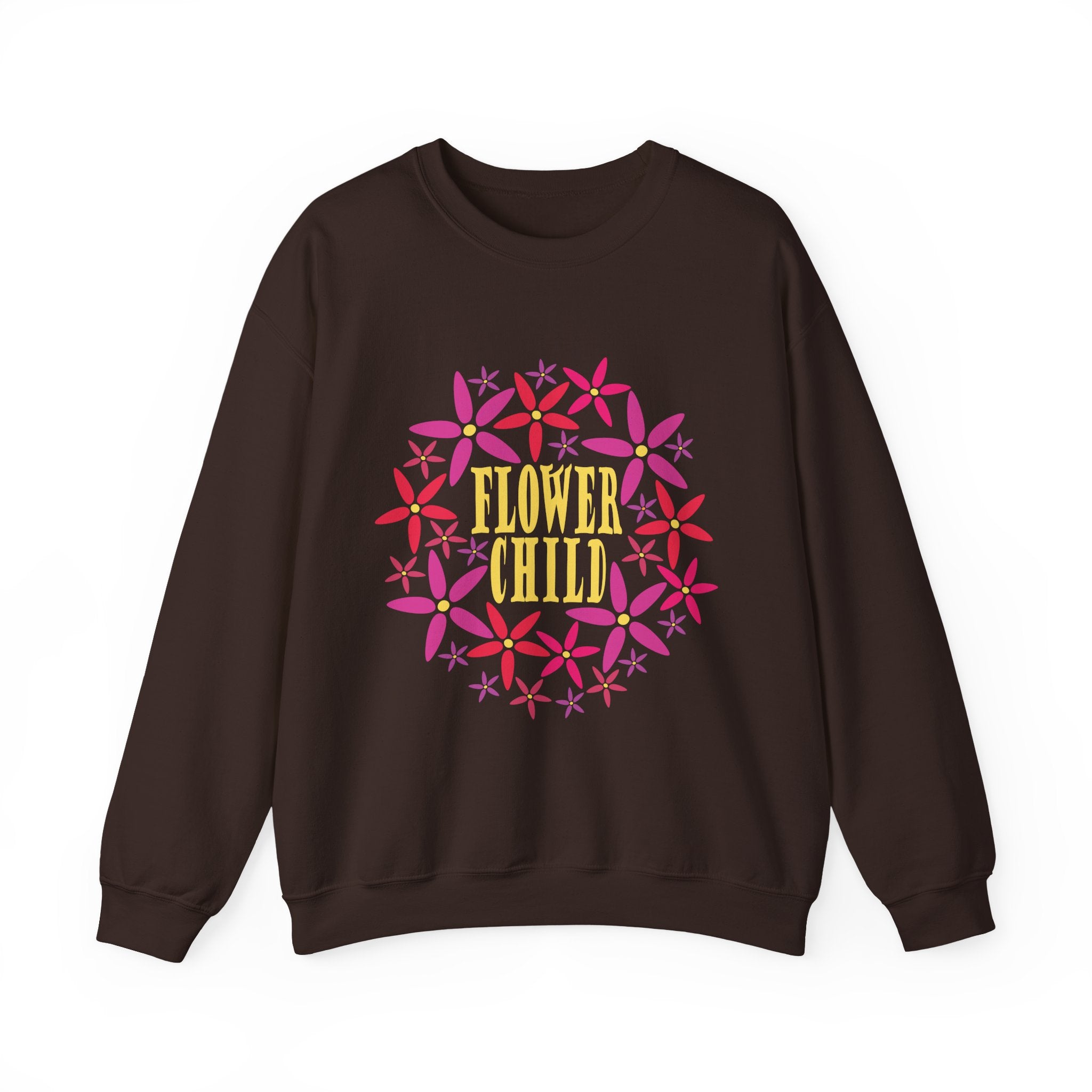 Flower Child Graphic Design Sweatshirt — Retro Floral Style