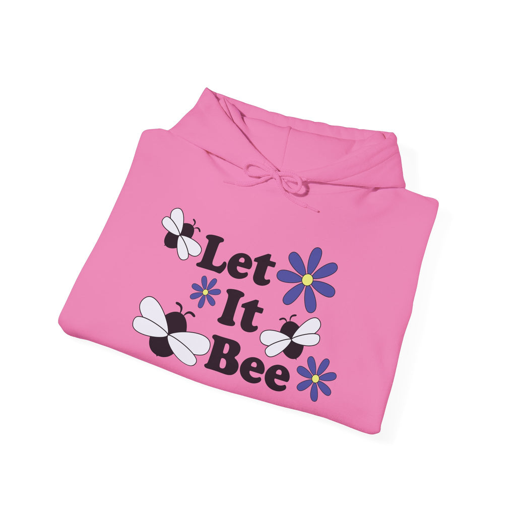 Let It Bee Graphic Design Hoodie – Cute Bees & Flowers