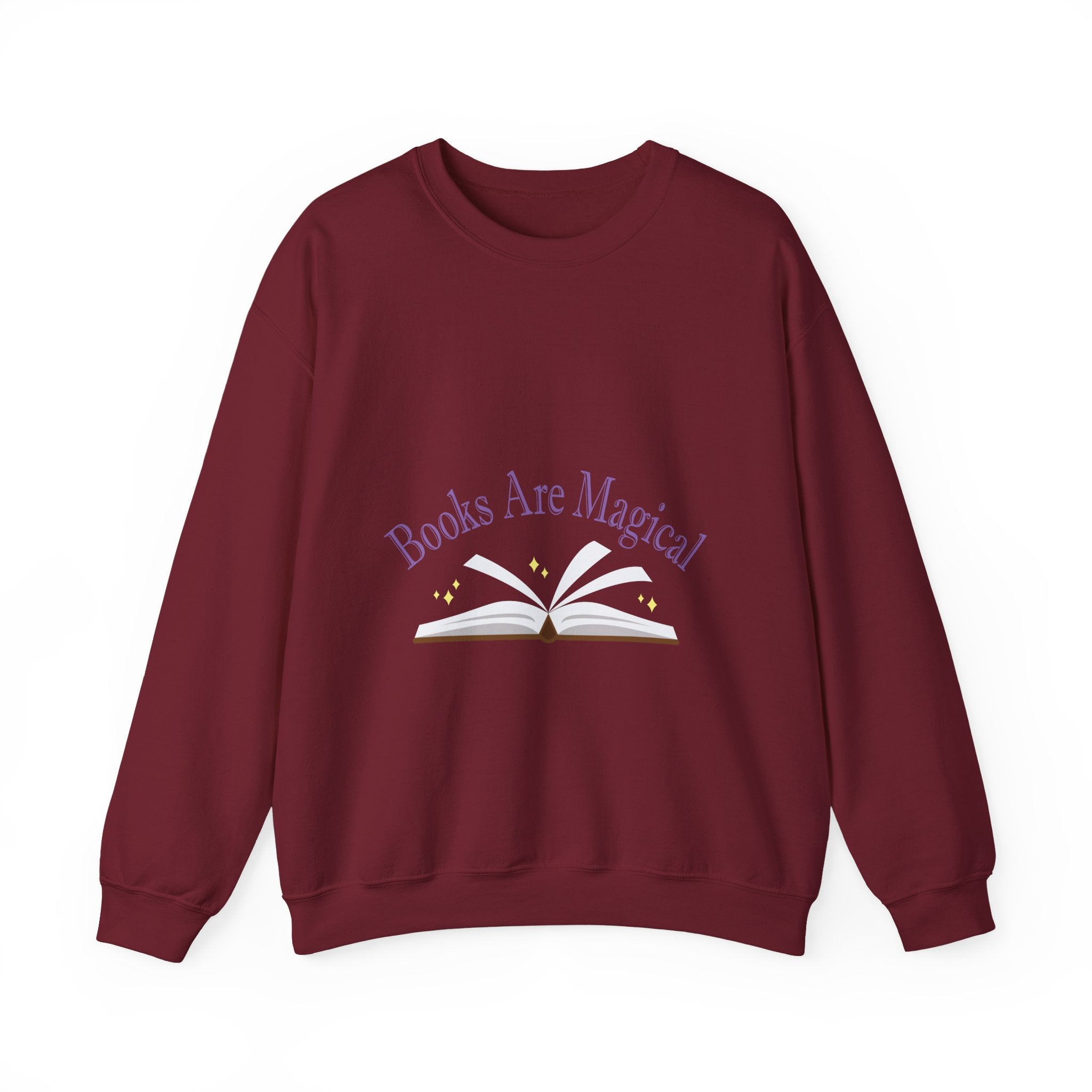 Books Are Magical Graphic Design Sweatshirt — Open Book Design for Readers & Book Lovers
