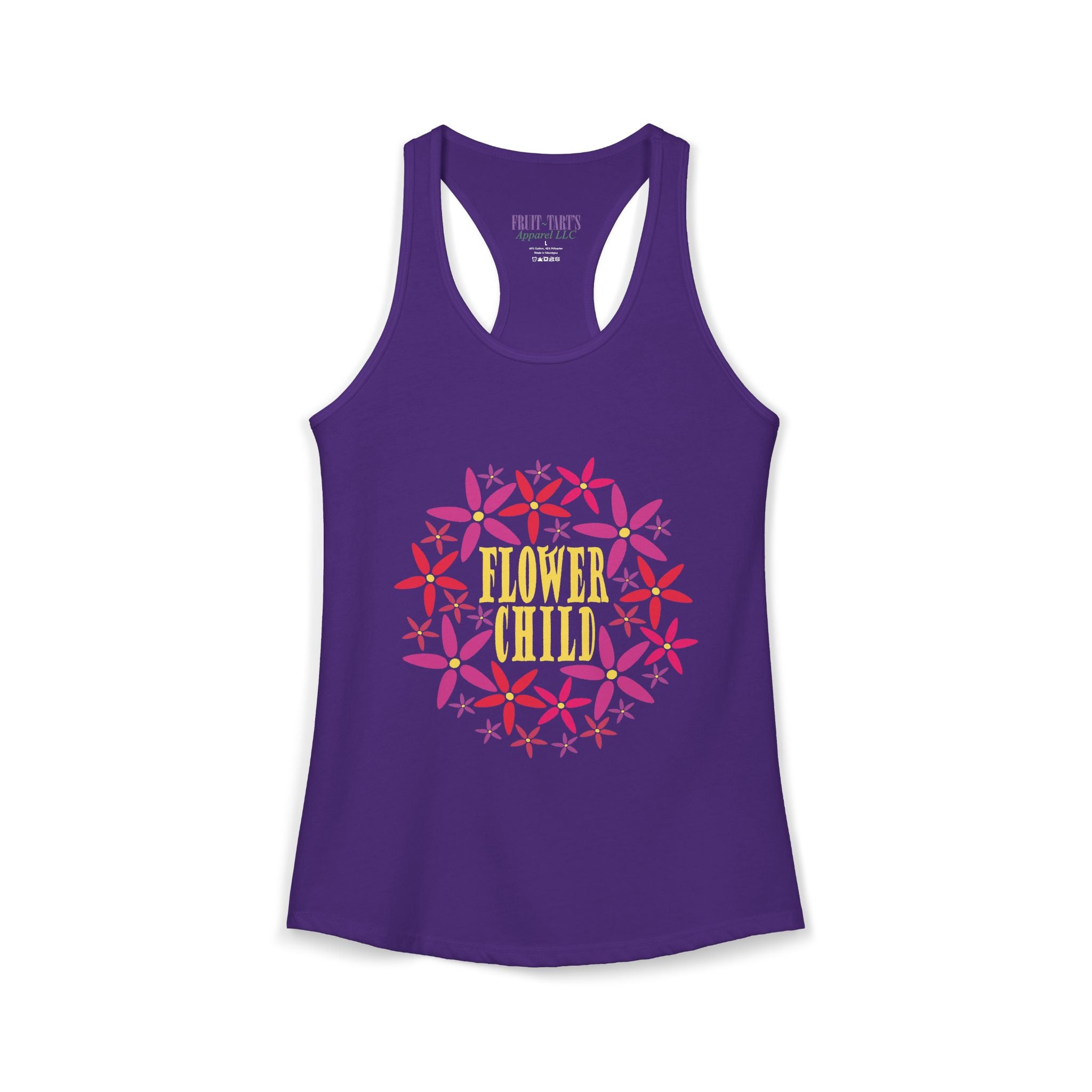 Flower Child Graphic Design Tank-Top — Retro Floral Style