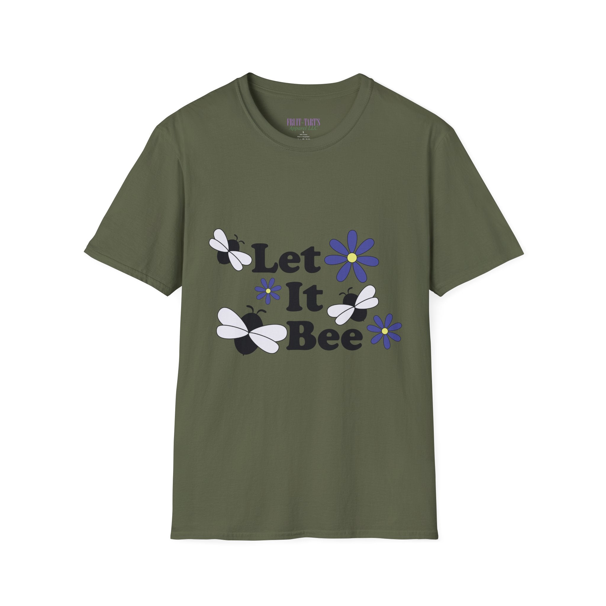 Let It Bee Graphic Design T-Shirt — Cute Bees & Flowers
