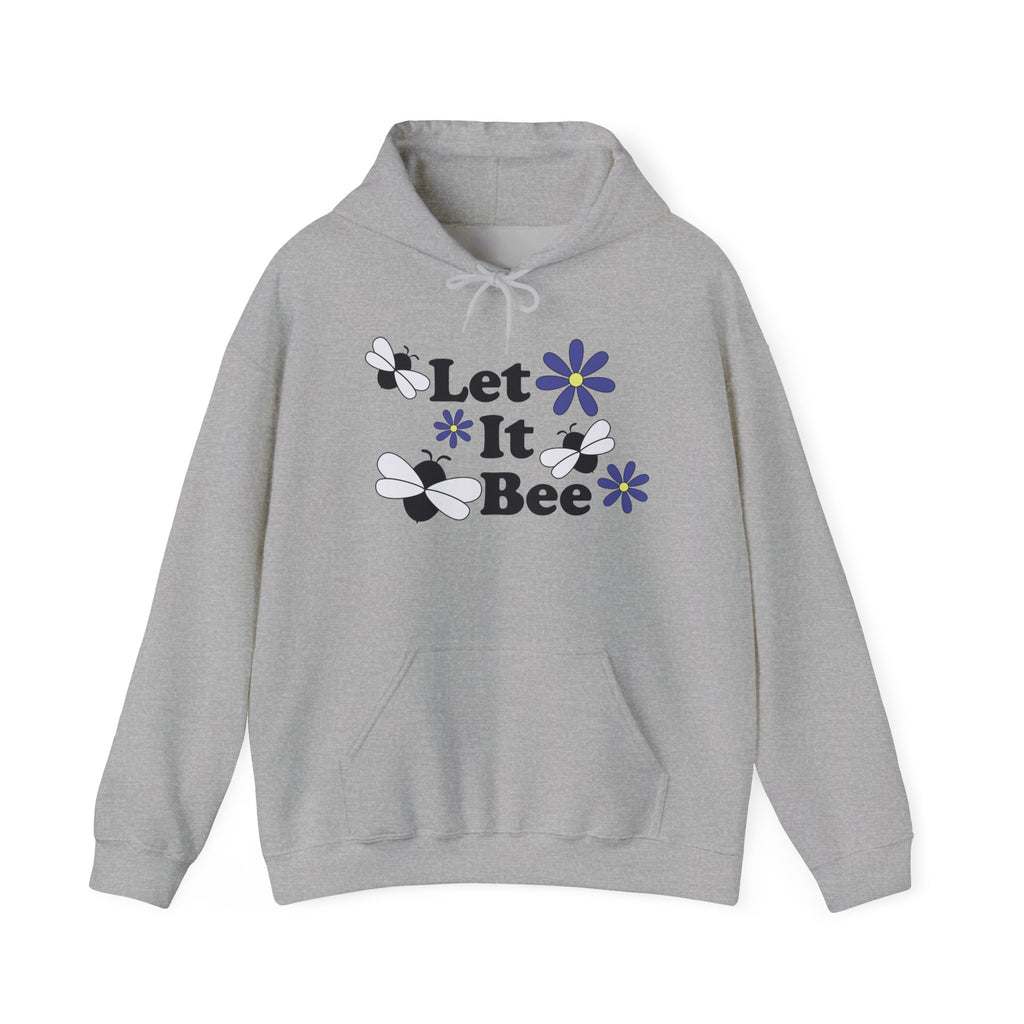 Let It Bee Graphic Design Hoodie – Cute Bees & Flowers