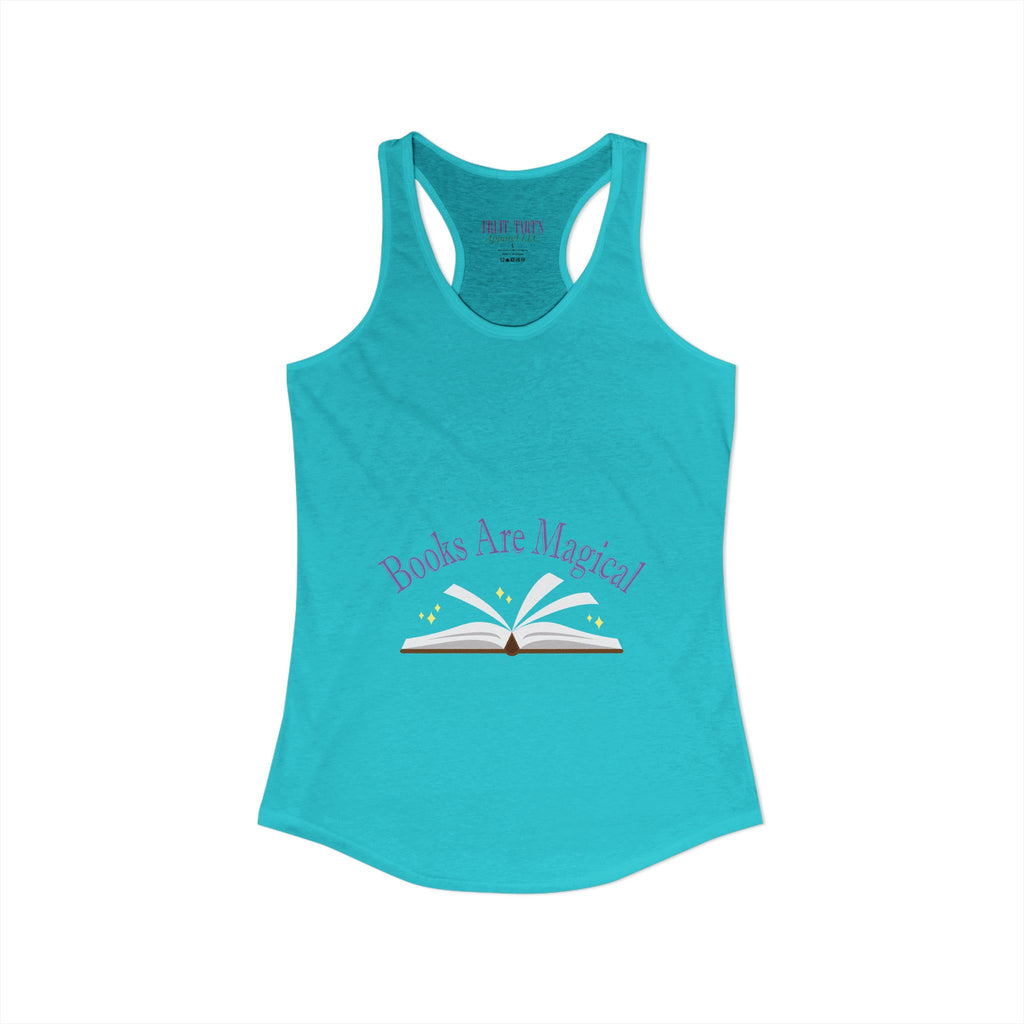 Books Are Magical Graphic Design Tank-Top — Open Book Design for Readers & Book Lovers