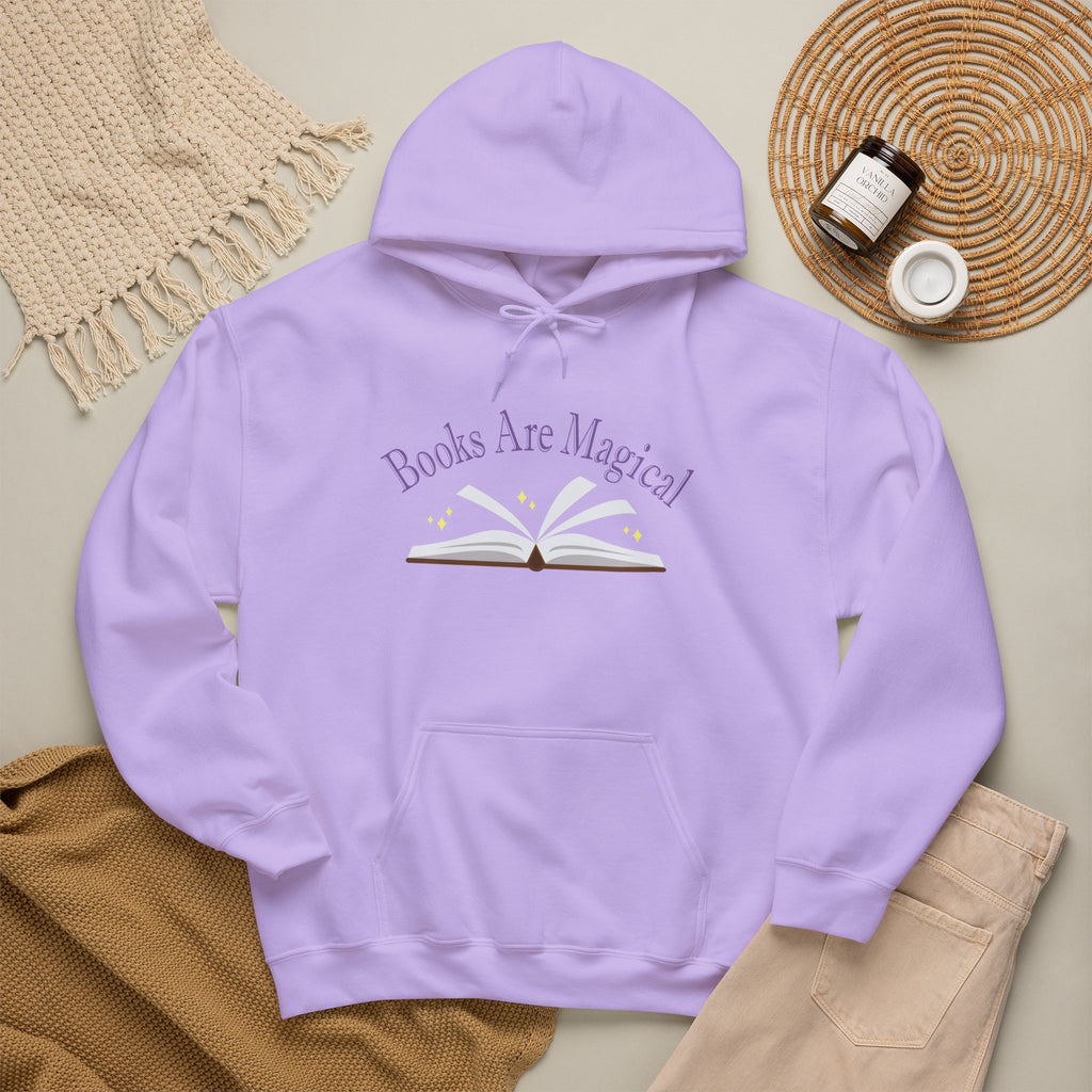 Books Are Magical Graphic Design Hoodie — Open Book Design for Readers & Book Lovers