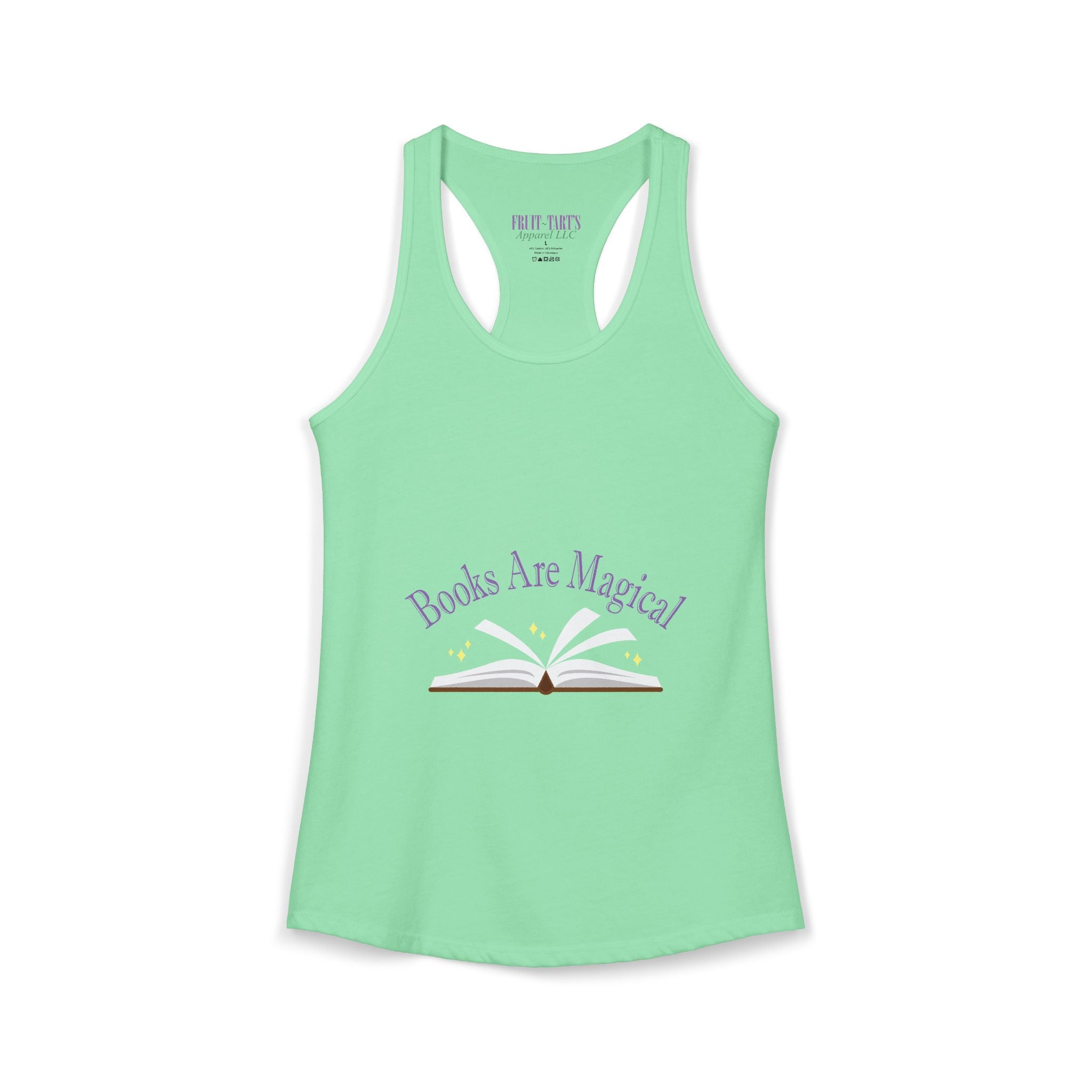 Books Are Magical Graphic Design Tank-Top — Open Book Design for Readers & Book Lovers
