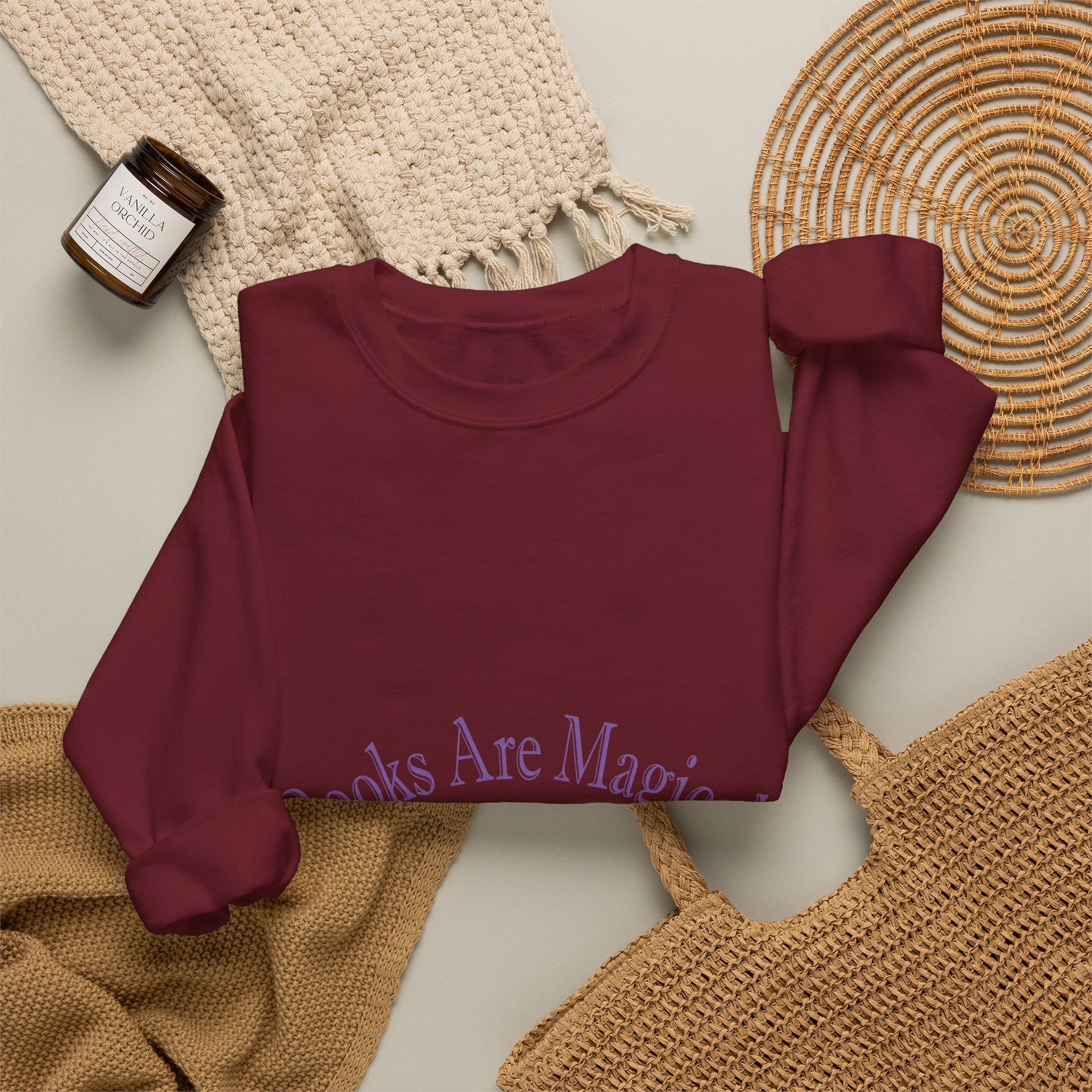 Books Are Magical Graphic Design Sweatshirt — Open Book Design for Readers & Book Lovers