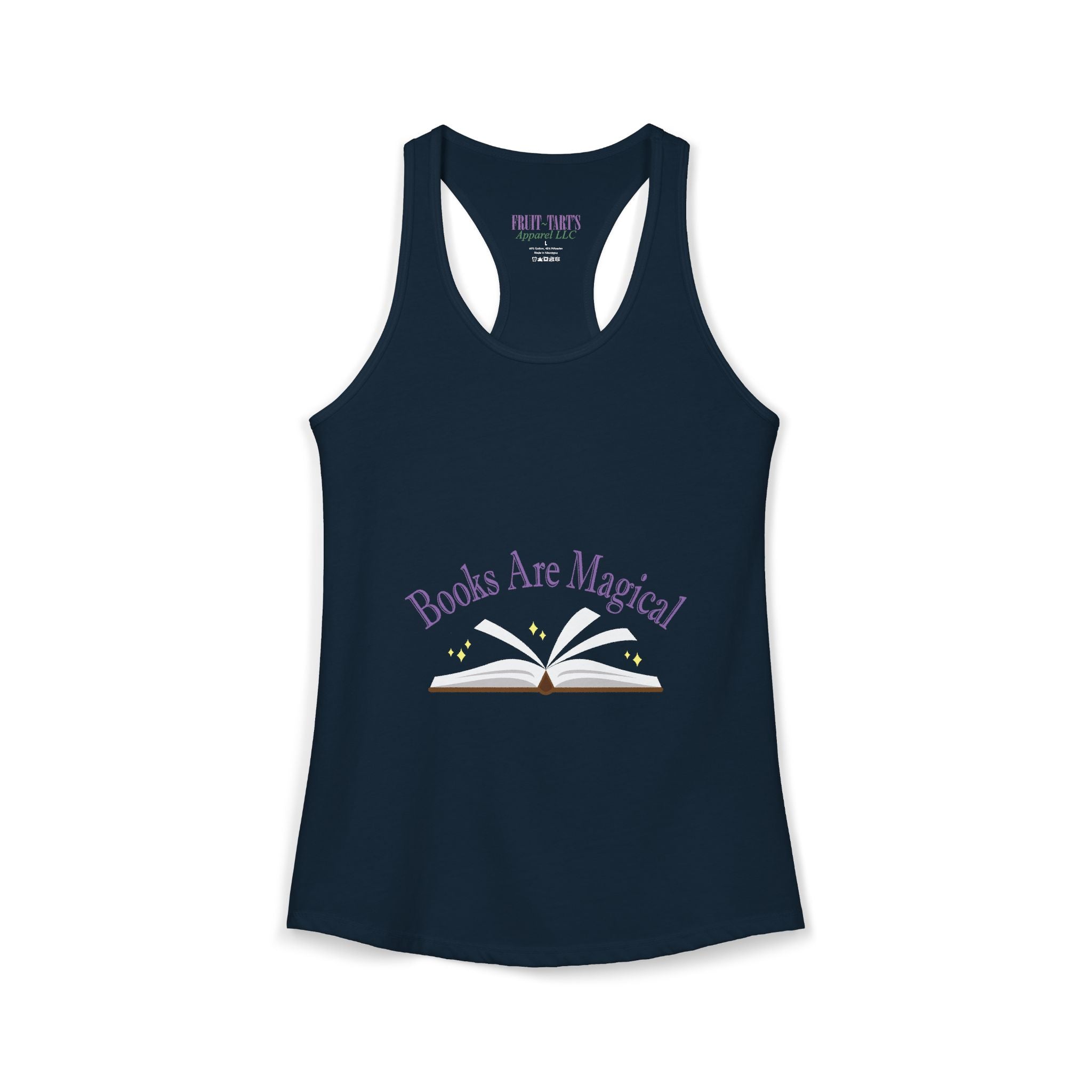 Books Are Magical Graphic Design Tank-Top — Open Book Design for Readers & Book Lovers