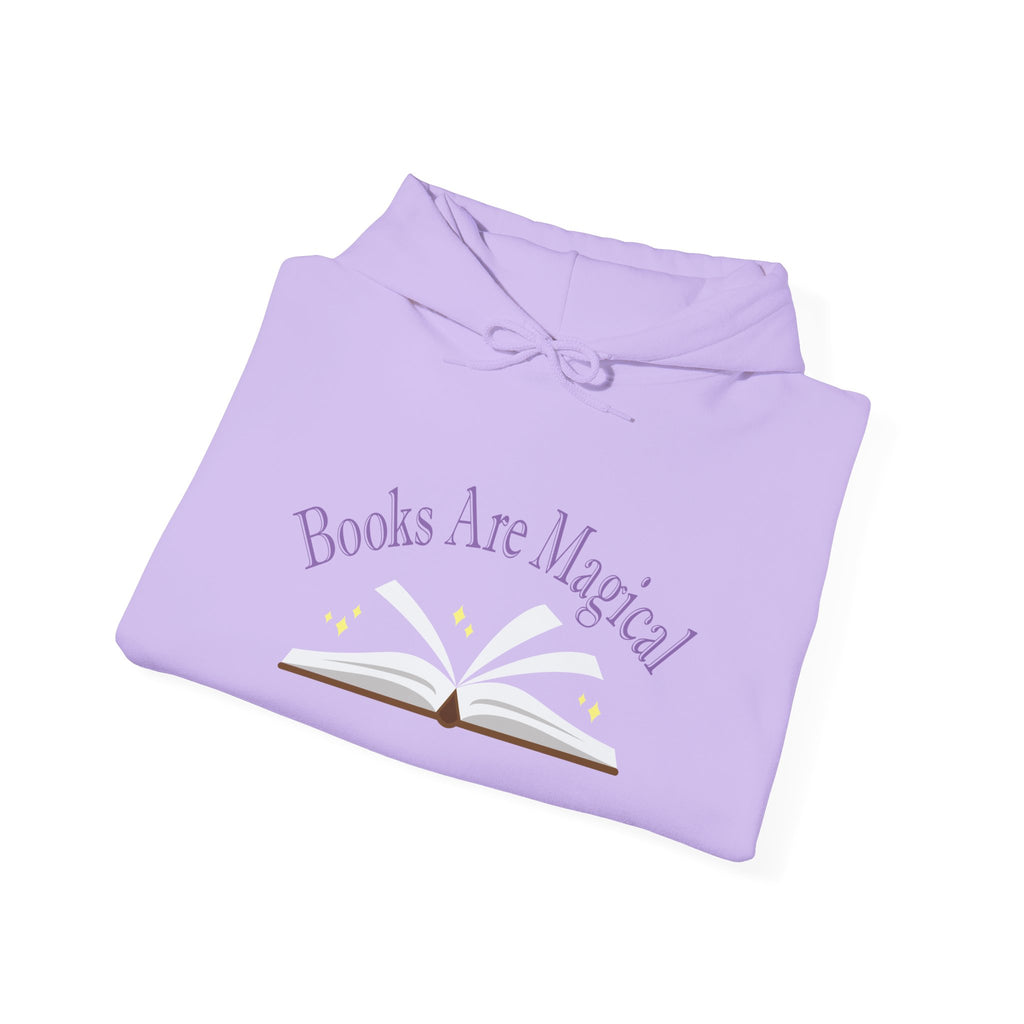 Books Are Magical Graphic Design Hoodie — Open Book Design for Readers & Book Lovers