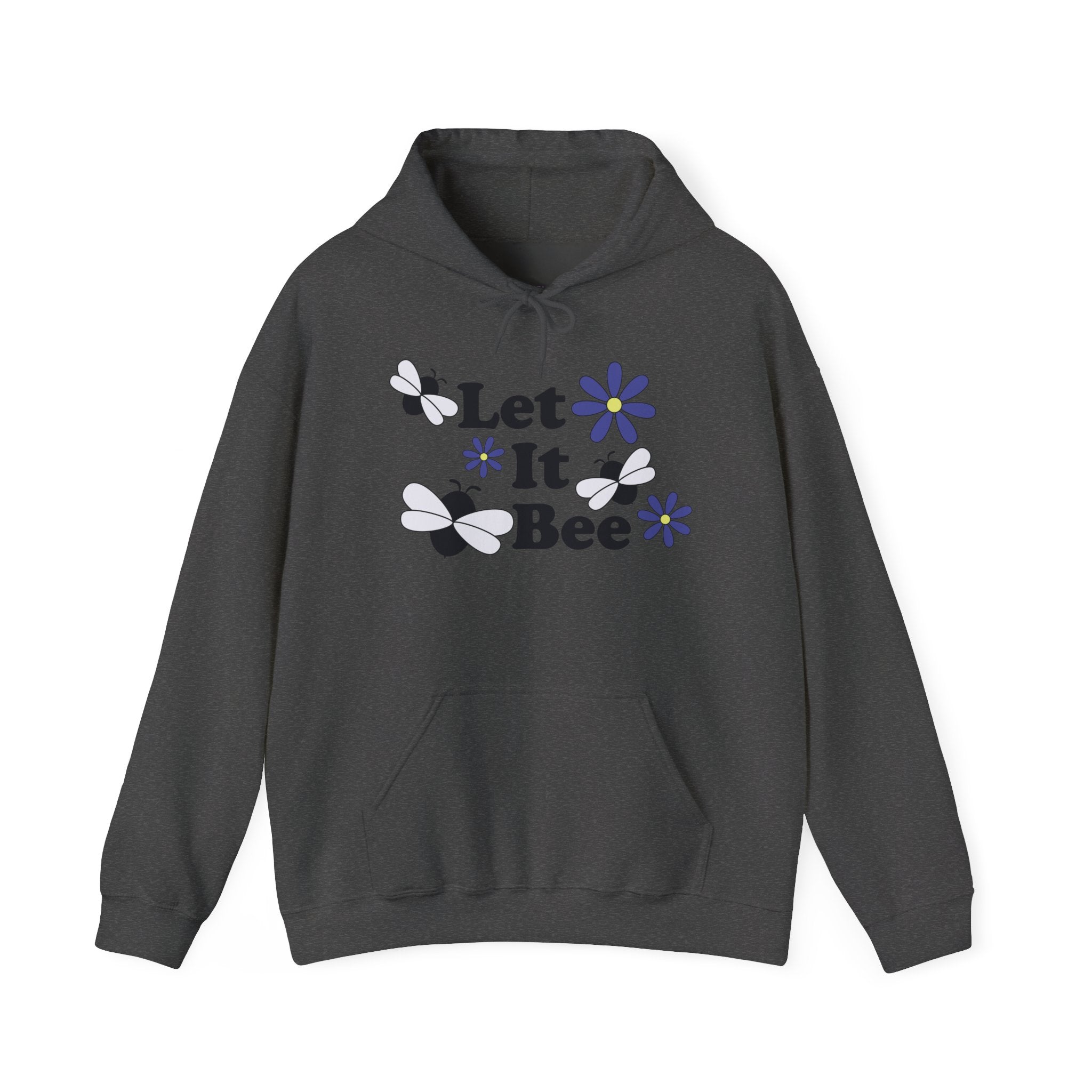 Let It Bee Graphic Design Hoodie – Cute Bees & Flowers