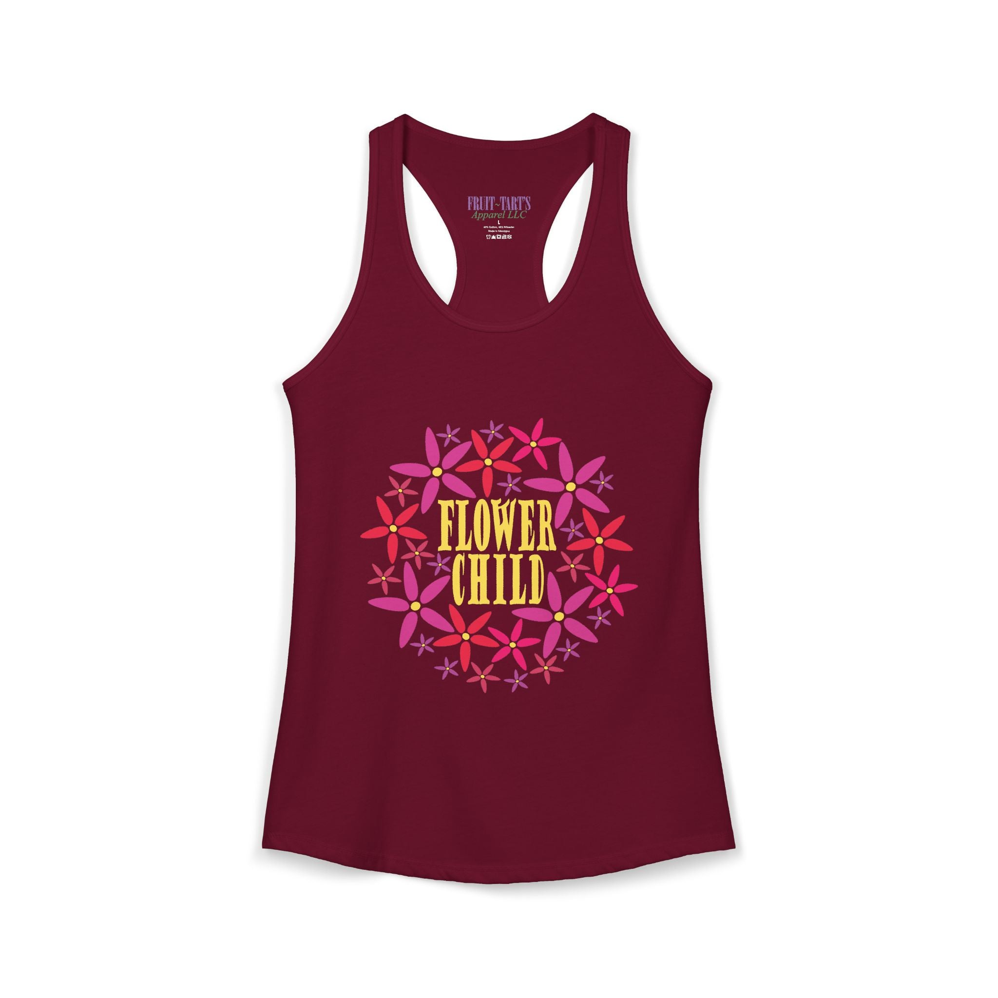 Flower Child Graphic Design Tank-Top — Retro Floral Style
