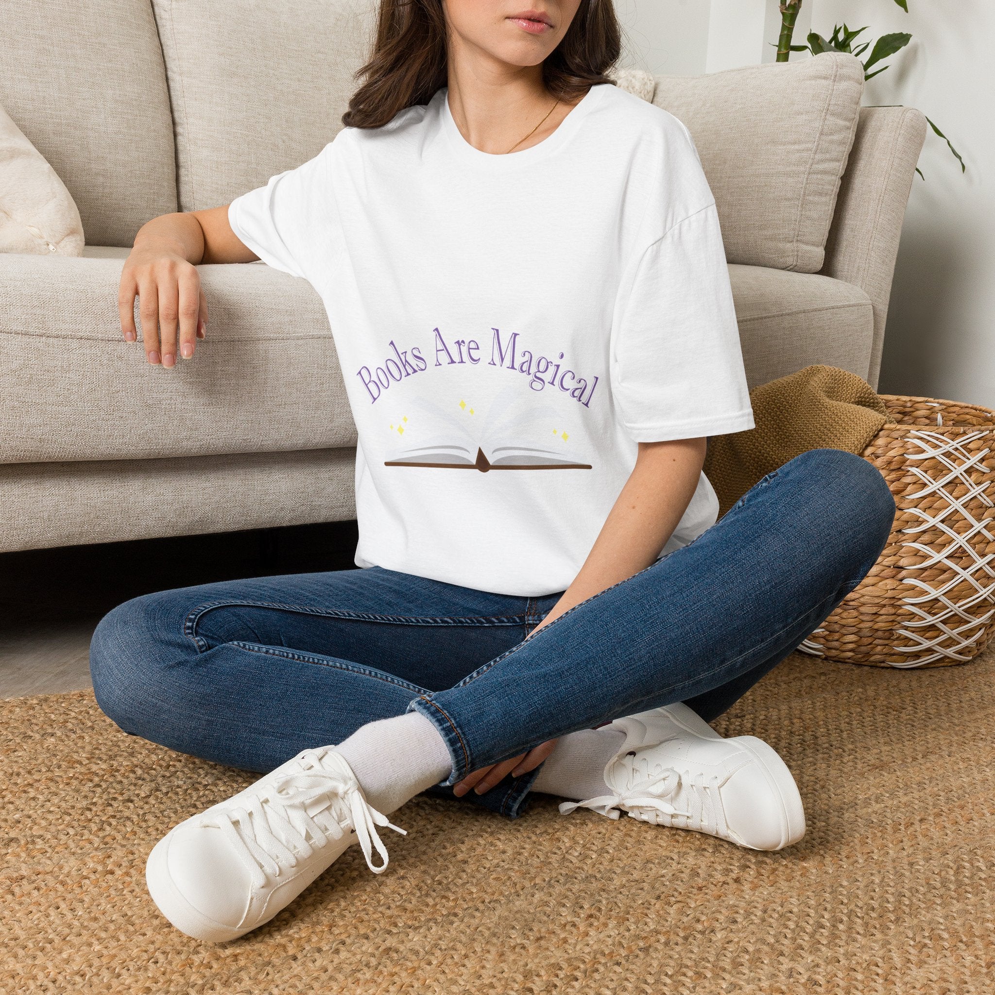 Books Are Magical Graphic Design T‑Shirt — Open Book Design for Readers & Book Lovers