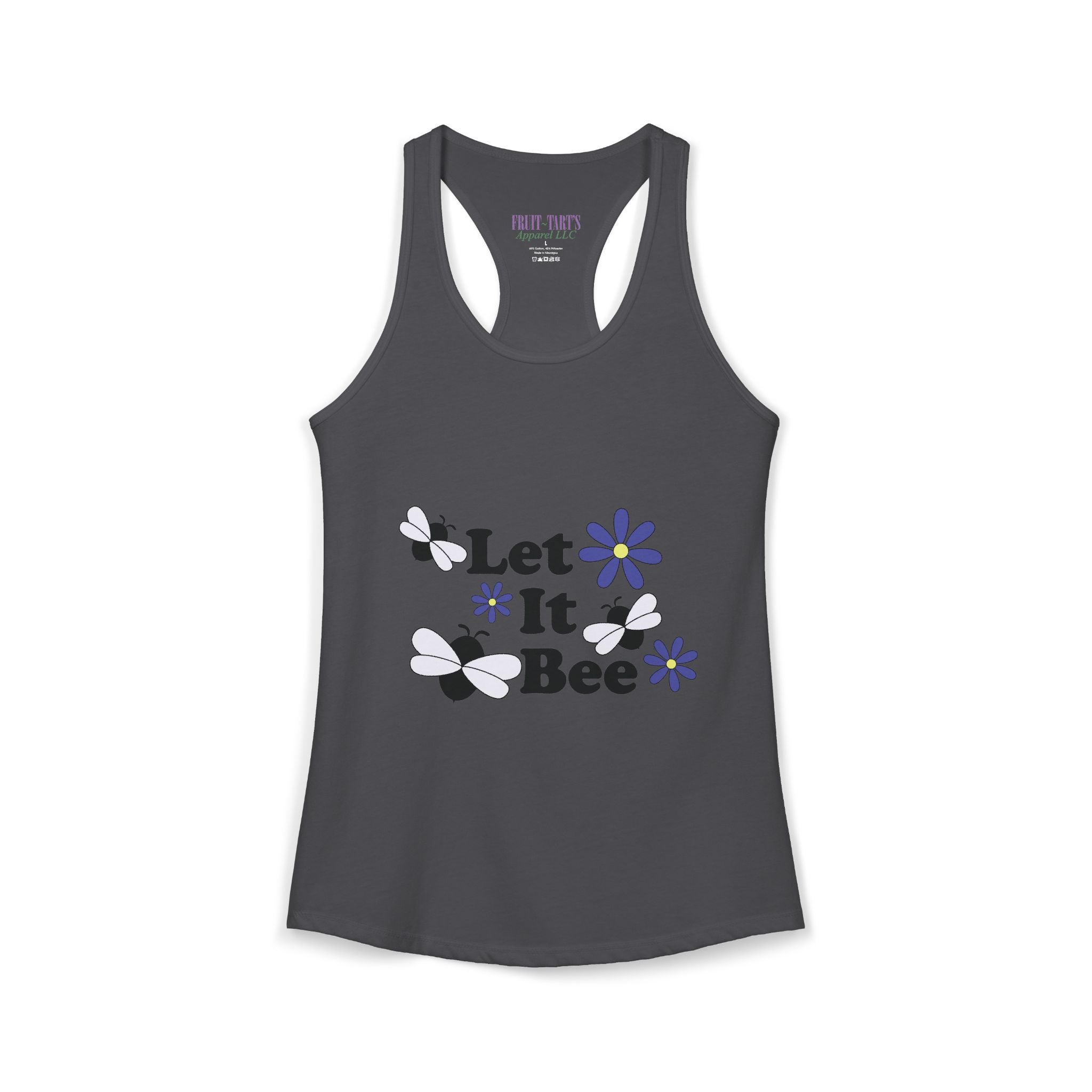 Let It Bee Graphic Design Tank-Top — Cute Bees & Flowers