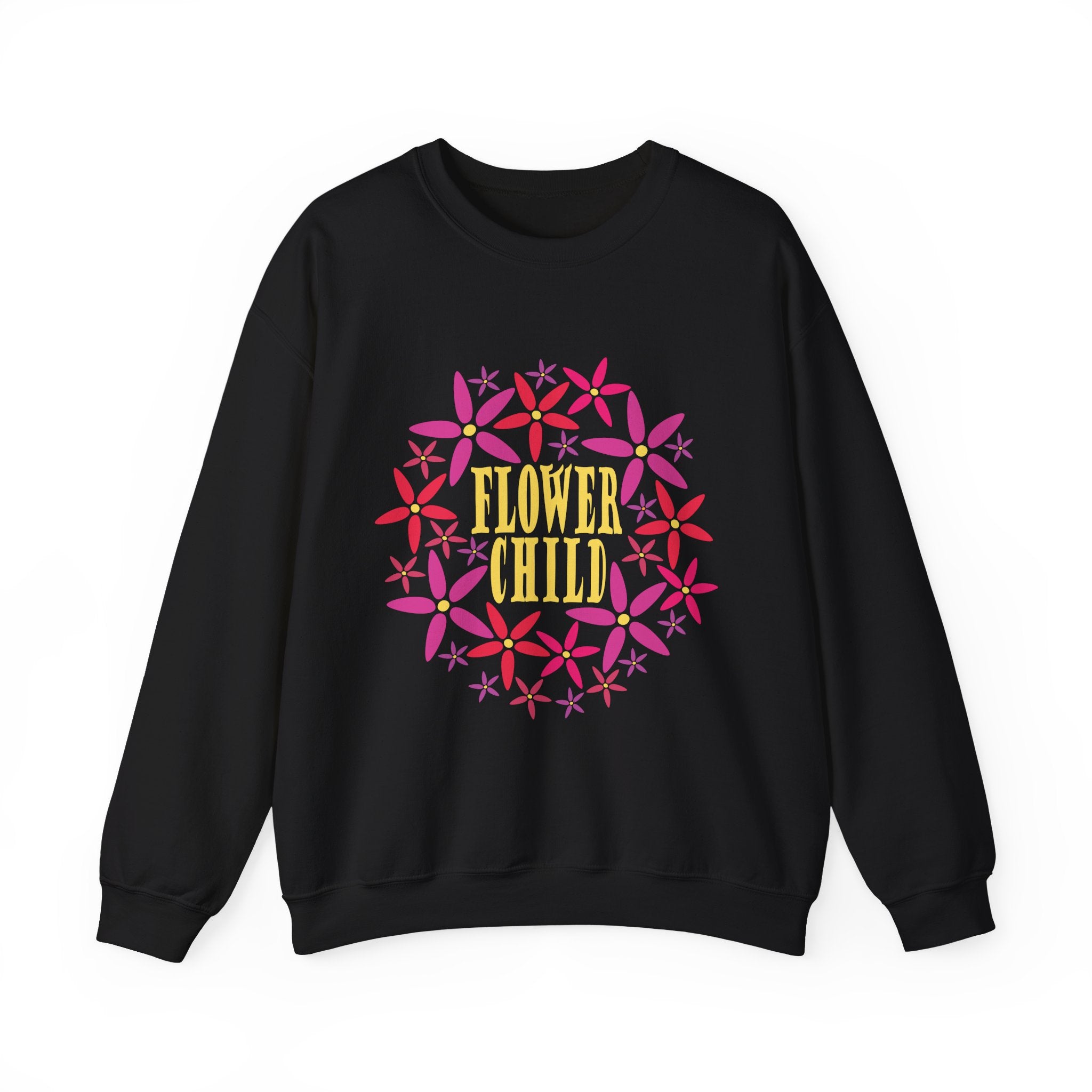 Flower Child Graphic Design Sweatshirt — Retro Floral Style