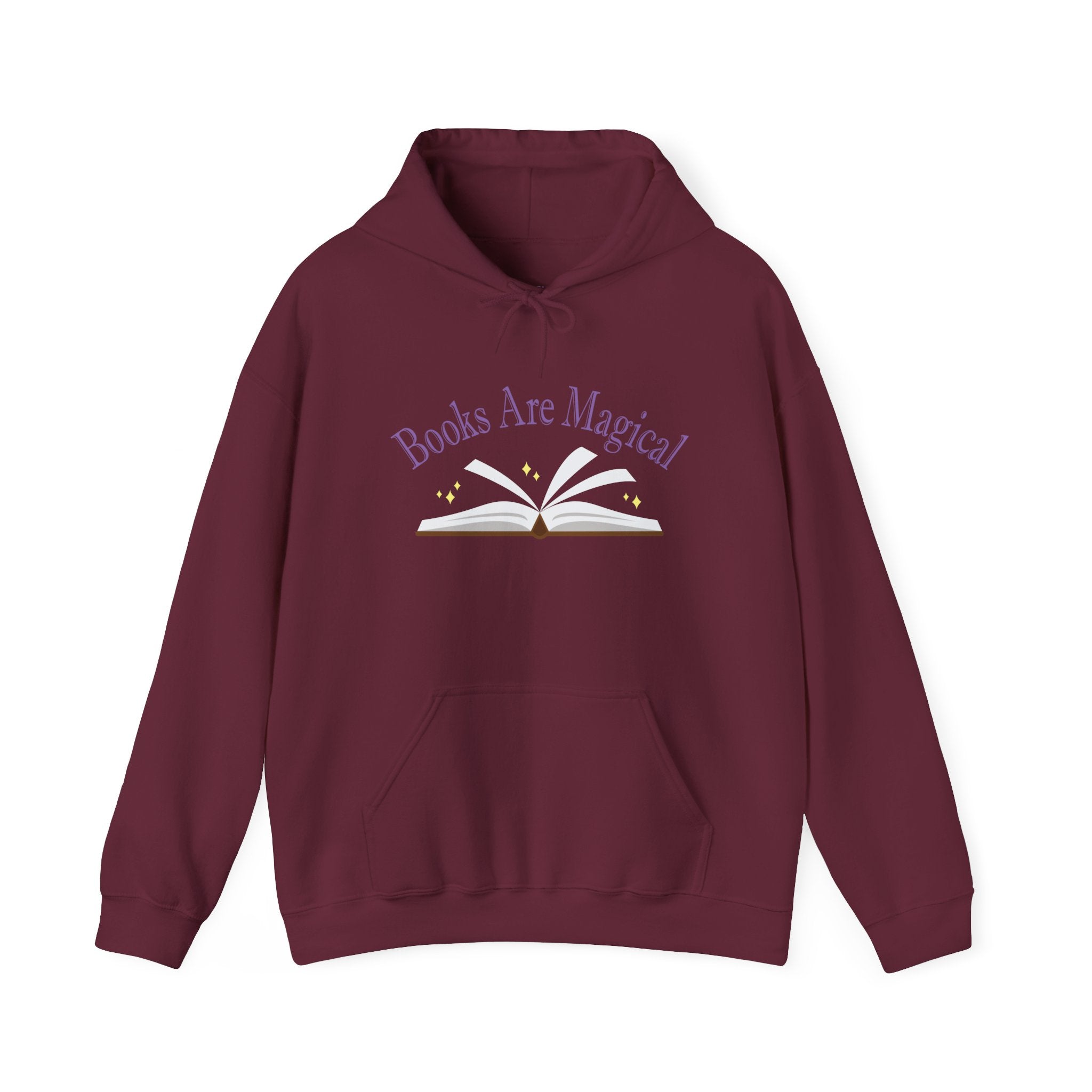 Books Are Magical Graphic Design Hoodie — Open Book Design for Readers & Book Lovers