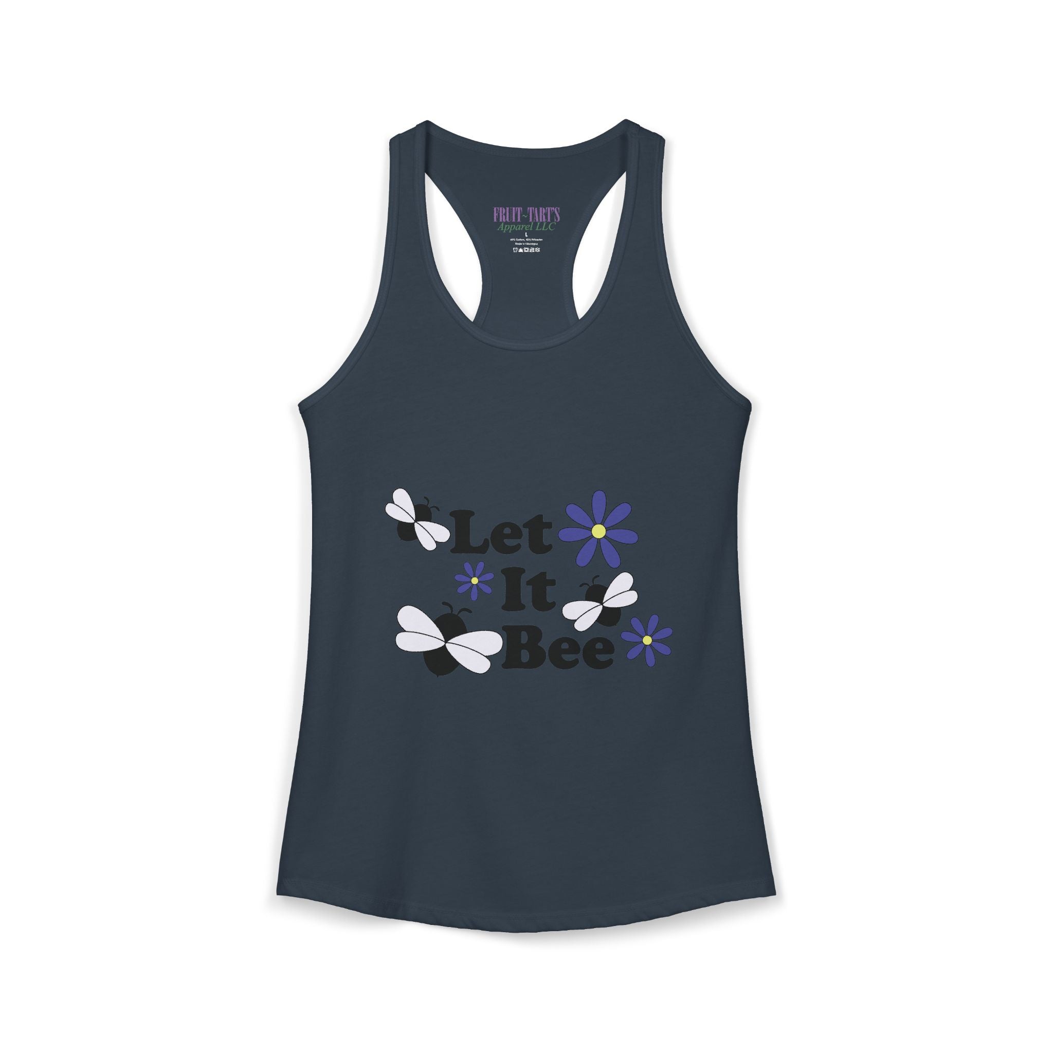 Let It Bee Graphic Design Tank-Top — Cute Bees & Flowers