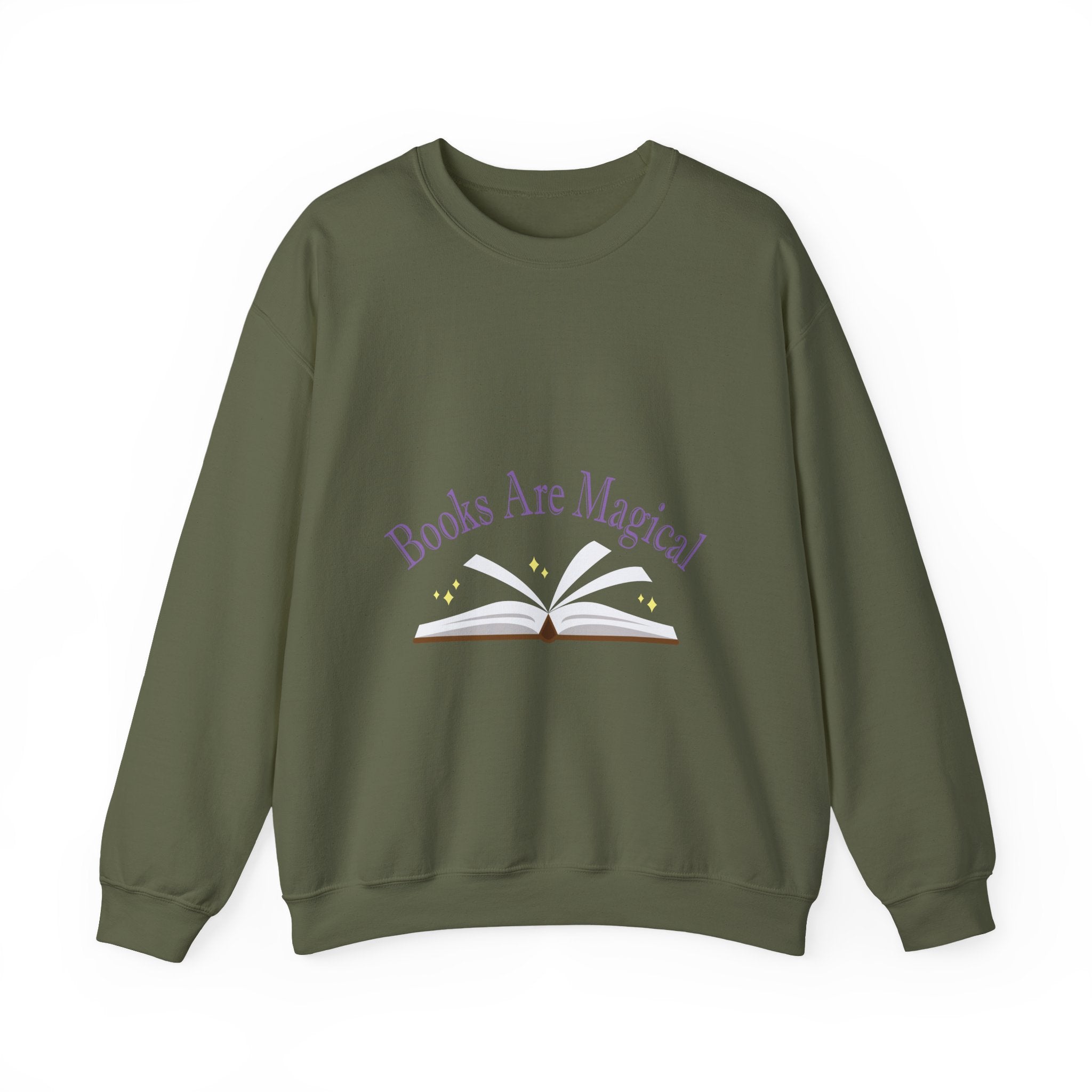 Books Are Magical Graphic Design Sweatshirt — Open Book Design for Readers & Book Lovers