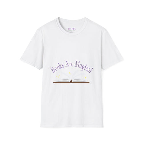 Books Are Magical Graphic Design T‑Shirt — Open Book Design for Readers & Book Lovers